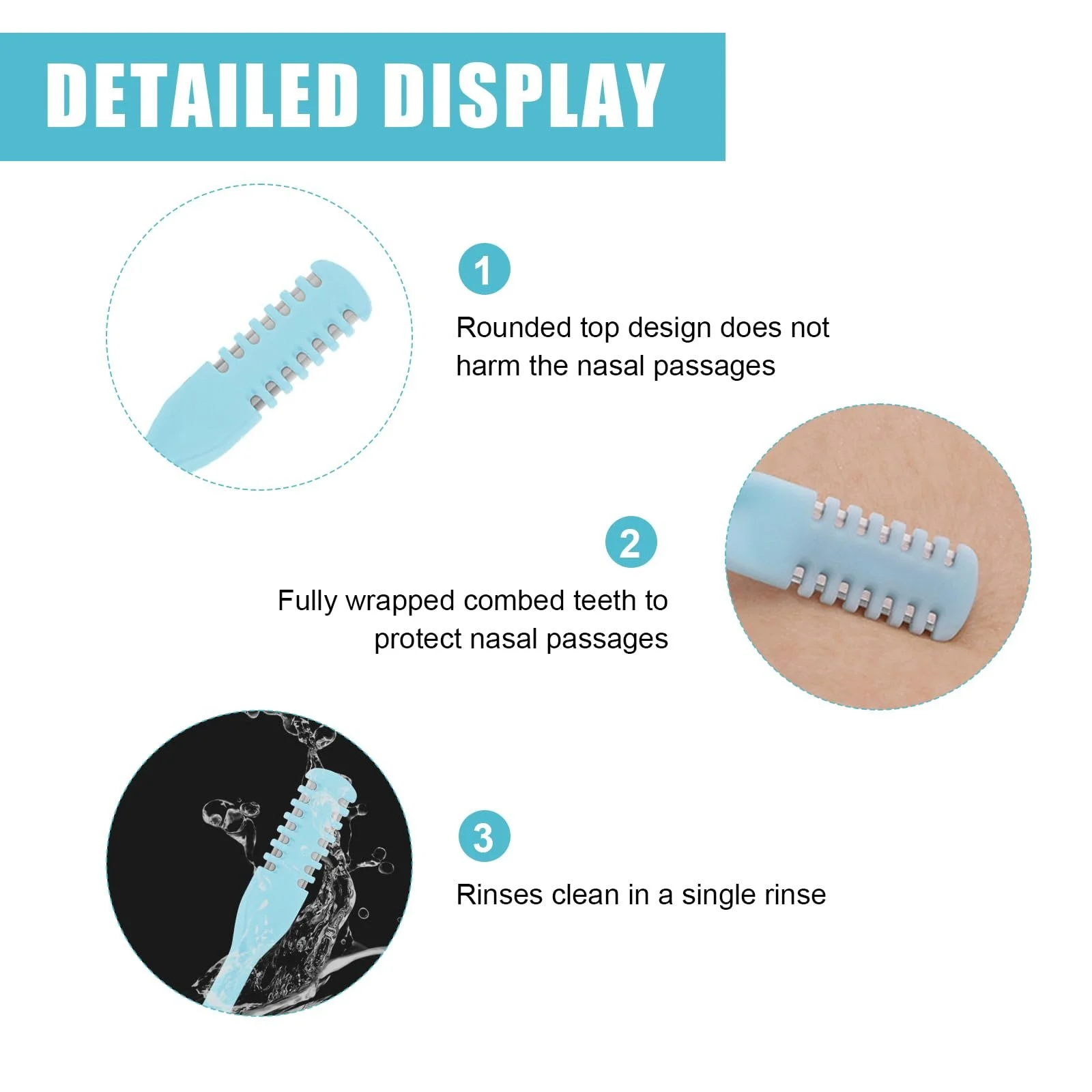 Тример Rienan 6 пакет 2-в-1 для носових волосся для чоловіків, фото №7
