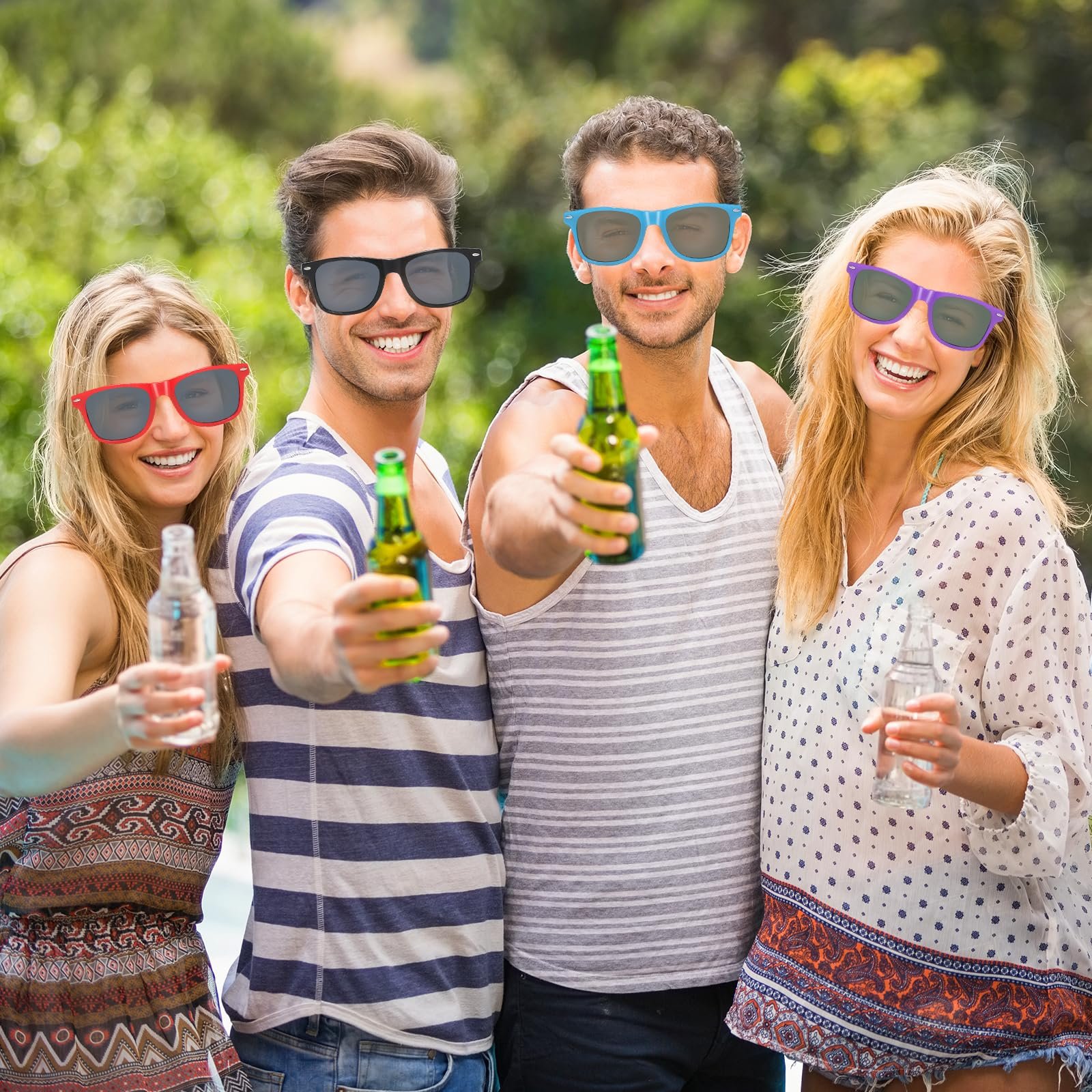 Сонцезахисні окуляри SoundZero Набір з 7 різнокольорових неонових ретро, фото №7