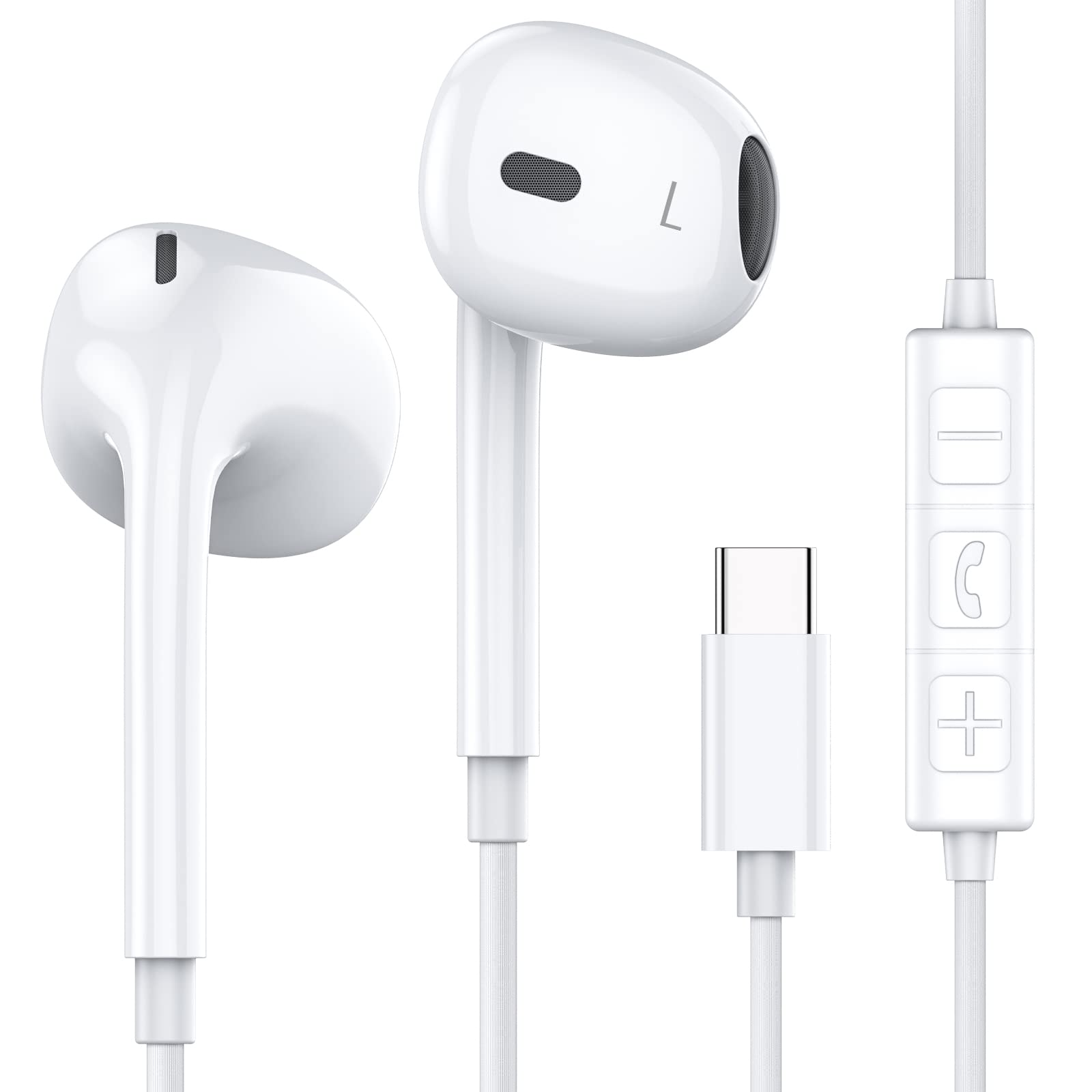 Навушники MOSWAG In-Ear USB C для Samsung S23 S21, Huawei P30 P40, Oppo, Honor, Google Pixel та інших смартфонів з інтерфейсом USB C, фото №1 Навушники MOSWAG In-Ear USB C для Samsung S23 S21, Huawei P30 P40, Oppo, Honor, Google Pixel та інших смартфонів з інтерфейсом USB C, фото №1