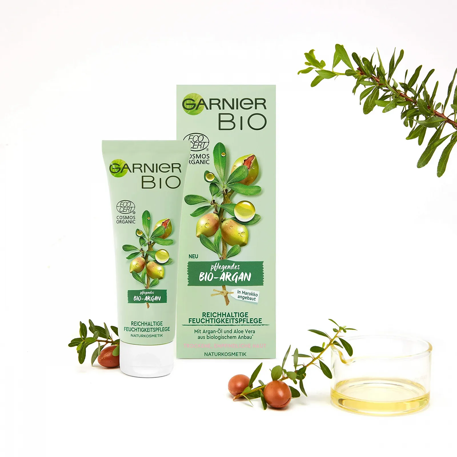 Зволожувальний крем Garnier Organic Argan з олією аргани та алое вера 2 x 50 мл, фото №6 Зволожувальний крем Garnier Organic Argan з олією аргани та алое вера 2 x 50 мл, фото №6