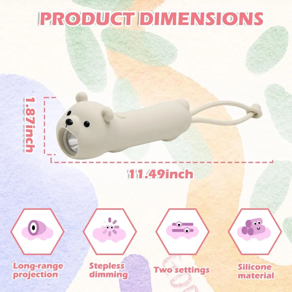 Ліхтарик LUPATDY Перезаряджуваний Силіконовий, Перезаряджуваний Світлодіодний Дитячий, Маленький, фото №4