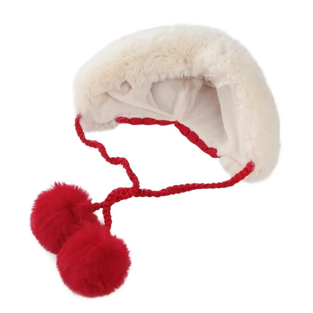 Зимняя шапка Детская вязаная шапка с помпоном Флисовая подкладка, фото №6