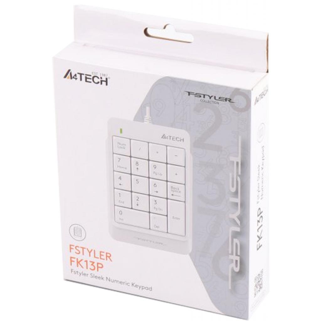 Клавіатура A4Tech K13P Fstyler Numeric Keypad White FK13P, фото №5