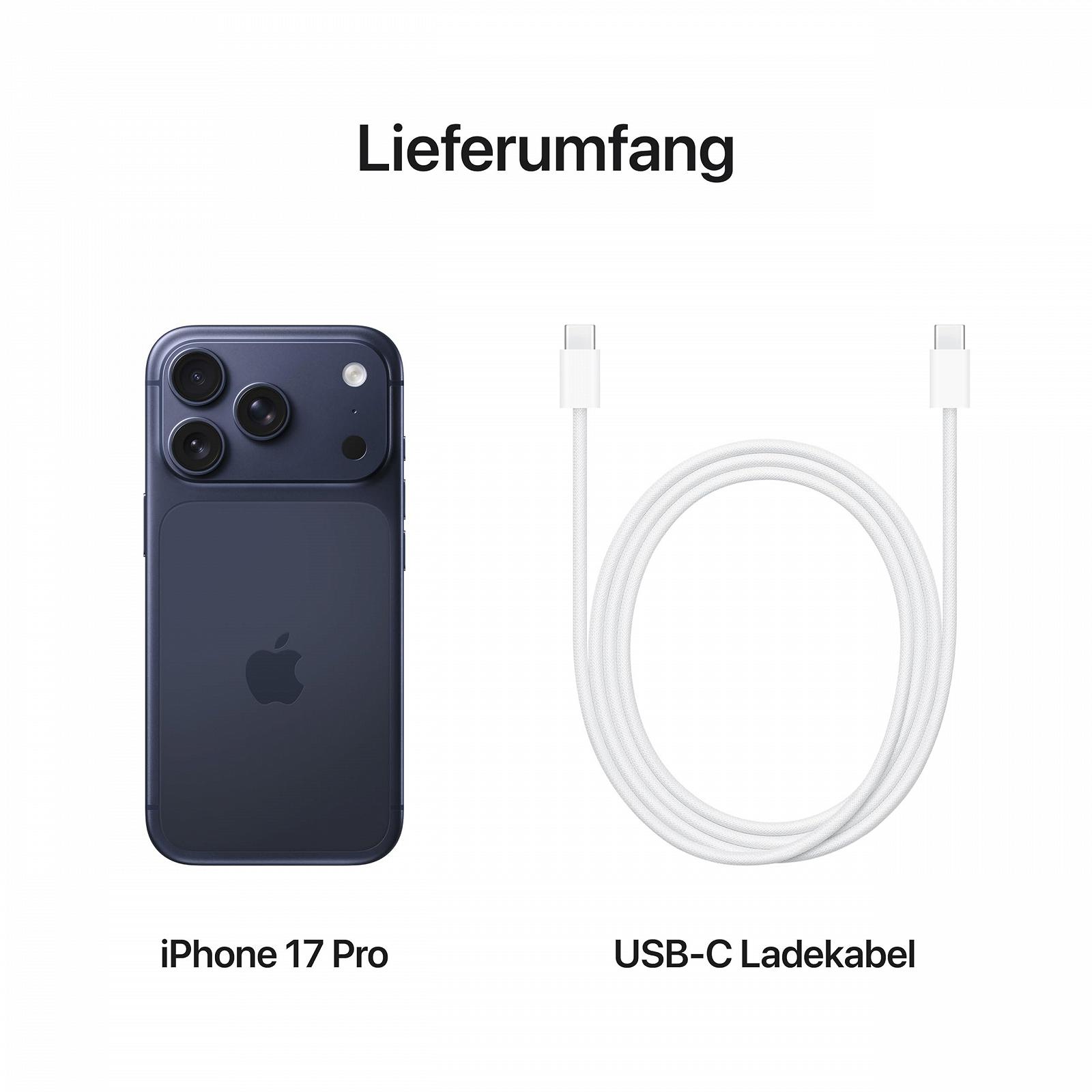 Смартфон Apple iPhone 17 Pro 512 GB 6.3" ProMotion A19 Pro Pro Fusion Deep Blue, фото №6 Смартфон Apple iPhone 17 Pro 512 GB 6.3" ProMotion A19 Pro Pro Fusion Deep Blue, фото №6