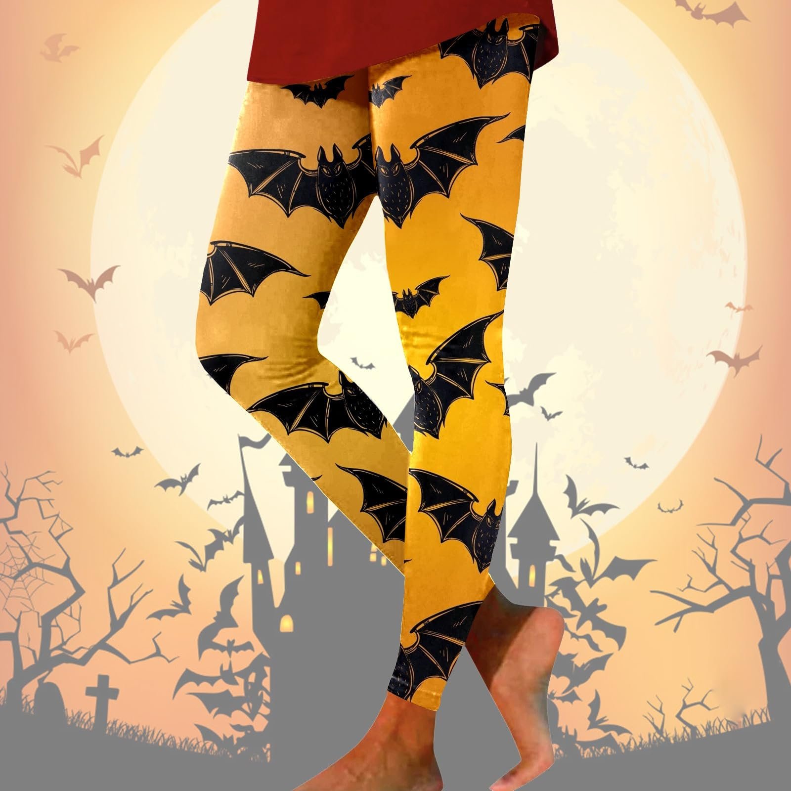 Легінси Generisch 2025 Halloween з кривавим принтом, фото №3