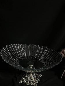 Цукерниця велика на срібній ніжці 33х26 см synthetic.ua - Фото 1