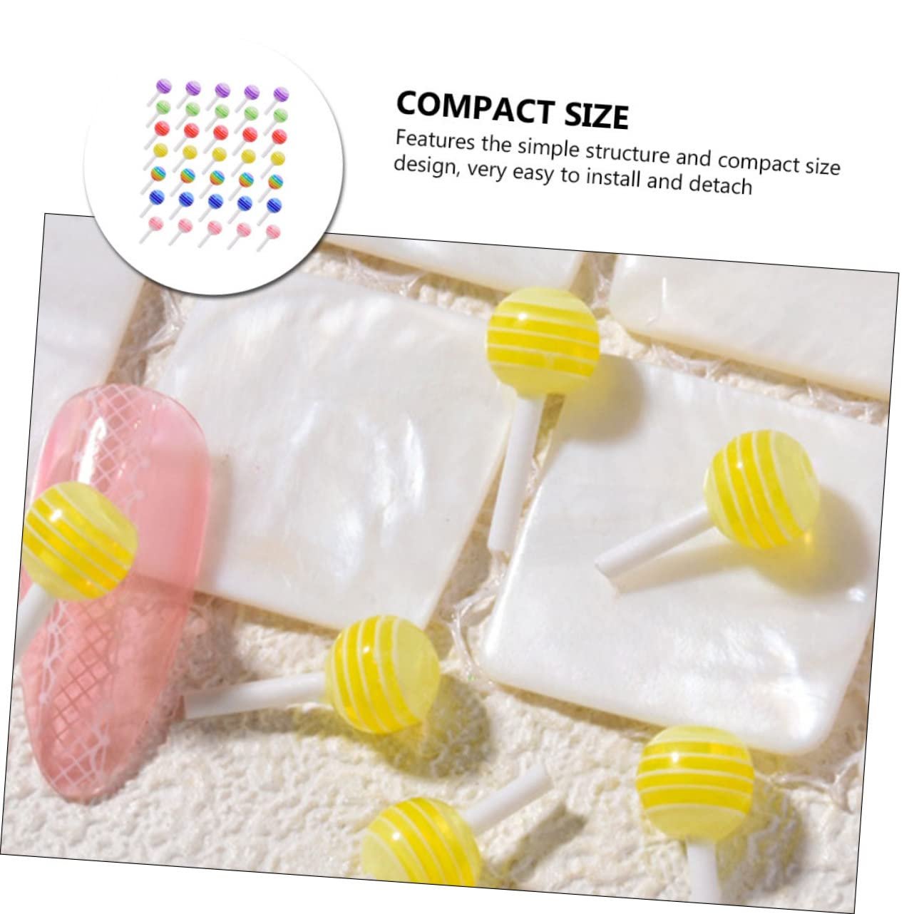 Украшения для ногтей из смолы Beavorty 50 шт. Разноцветные украшения для ногтей DIY, мультяшные маникюрные украшения для женщин и девушек, фото №4