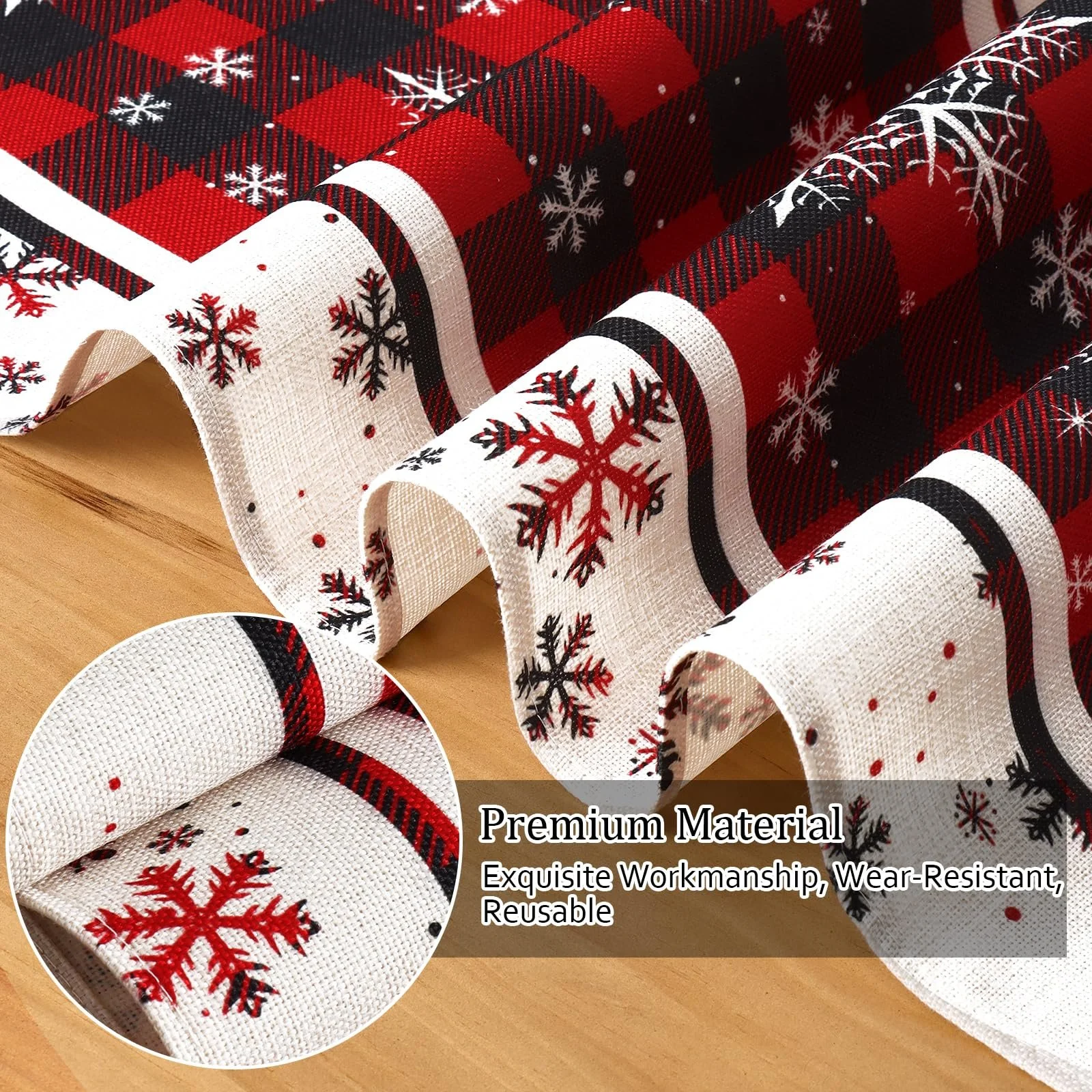 Столова доріжка SOMYTING Christmas 33 x 230 см зимова що миється Червона, фото №3 Столова доріжка SOMYTING Christmas 33 x 230 см зимова що миється Червона, фото №3
