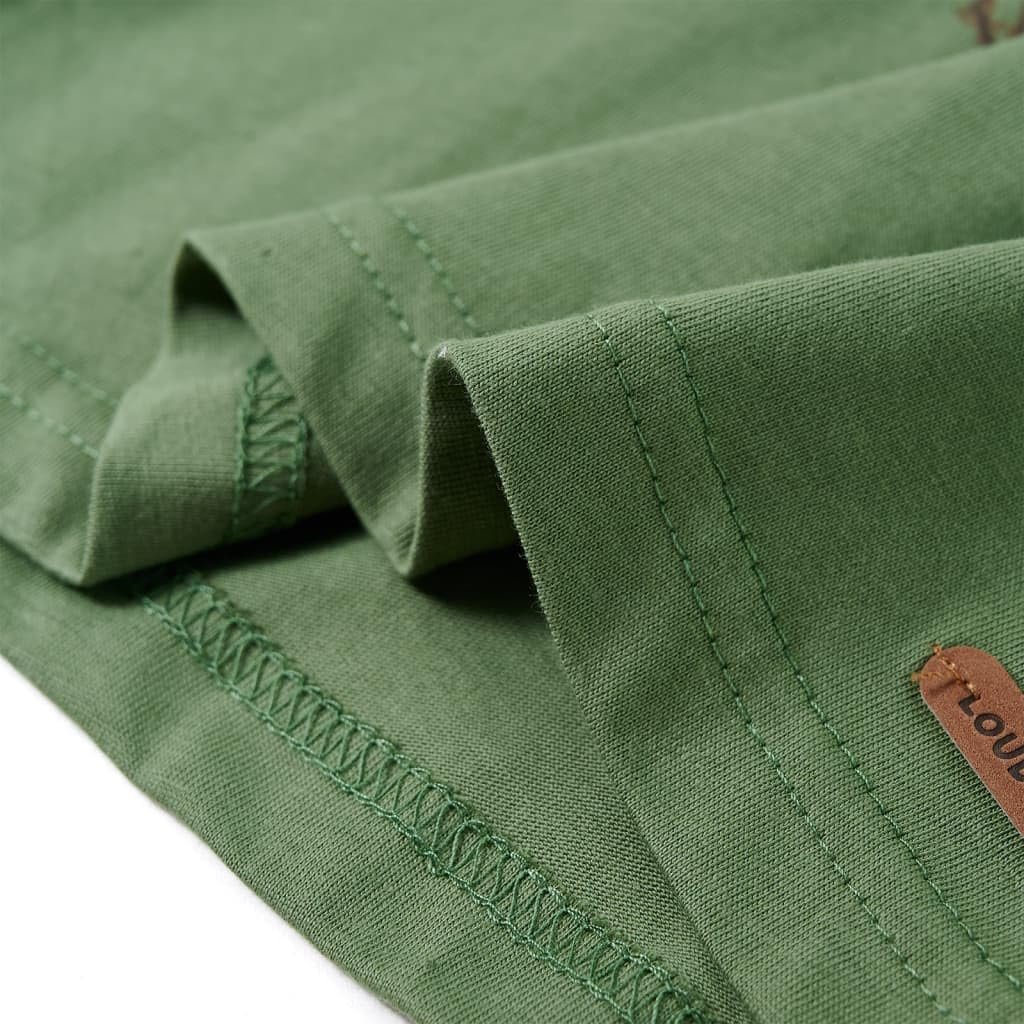 Сорочка з довгими рукавами vidaXL Дитяча Сорочка з довгими рукавами, хакі, фото №7