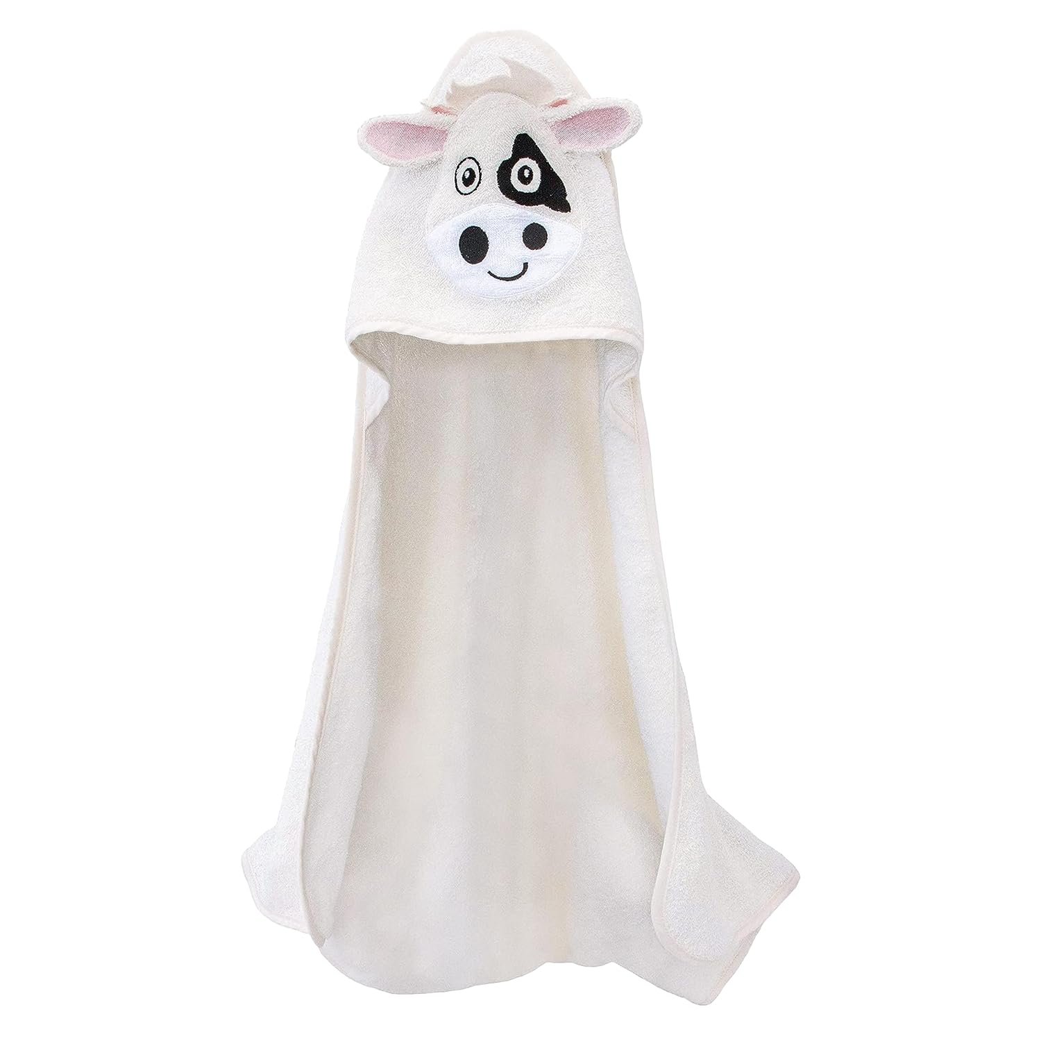 Полотенце с капюшоном Minky Mooh из органического хлопка, 75 x 75 см, белый, фото №1
