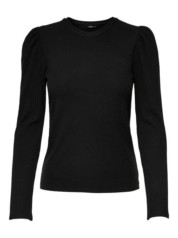 Топ ONLY ONLEMMA L/S PUFF TOP JRS 15222328 Черный S, фото №4