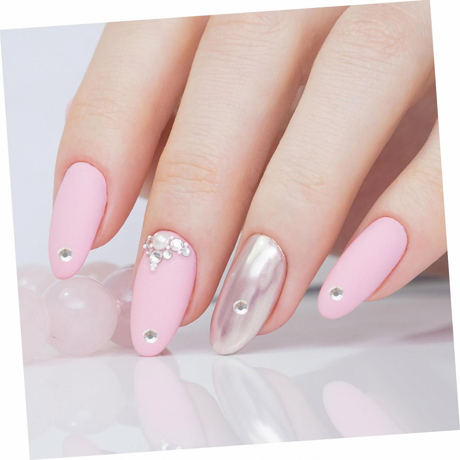 Украшения для ногтей Белый FRCOLOR 8 коробок de Cristal Para Уникальные украшения для ногтей DIY Маникюрные украшения DIY Аксессуары для ногтей Блестки Набор для ногтей Стразы Плоский дриль, фото №6