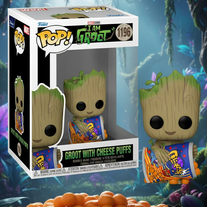 Фігурка Funko Pop I am Groot with Cheese Puffs, 10 см, №1196, фото №2