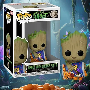Фигурка Funko Pop I am Groot with Cheese Puffs, 10 см, № 1196 synthetic.ua - Фото 1