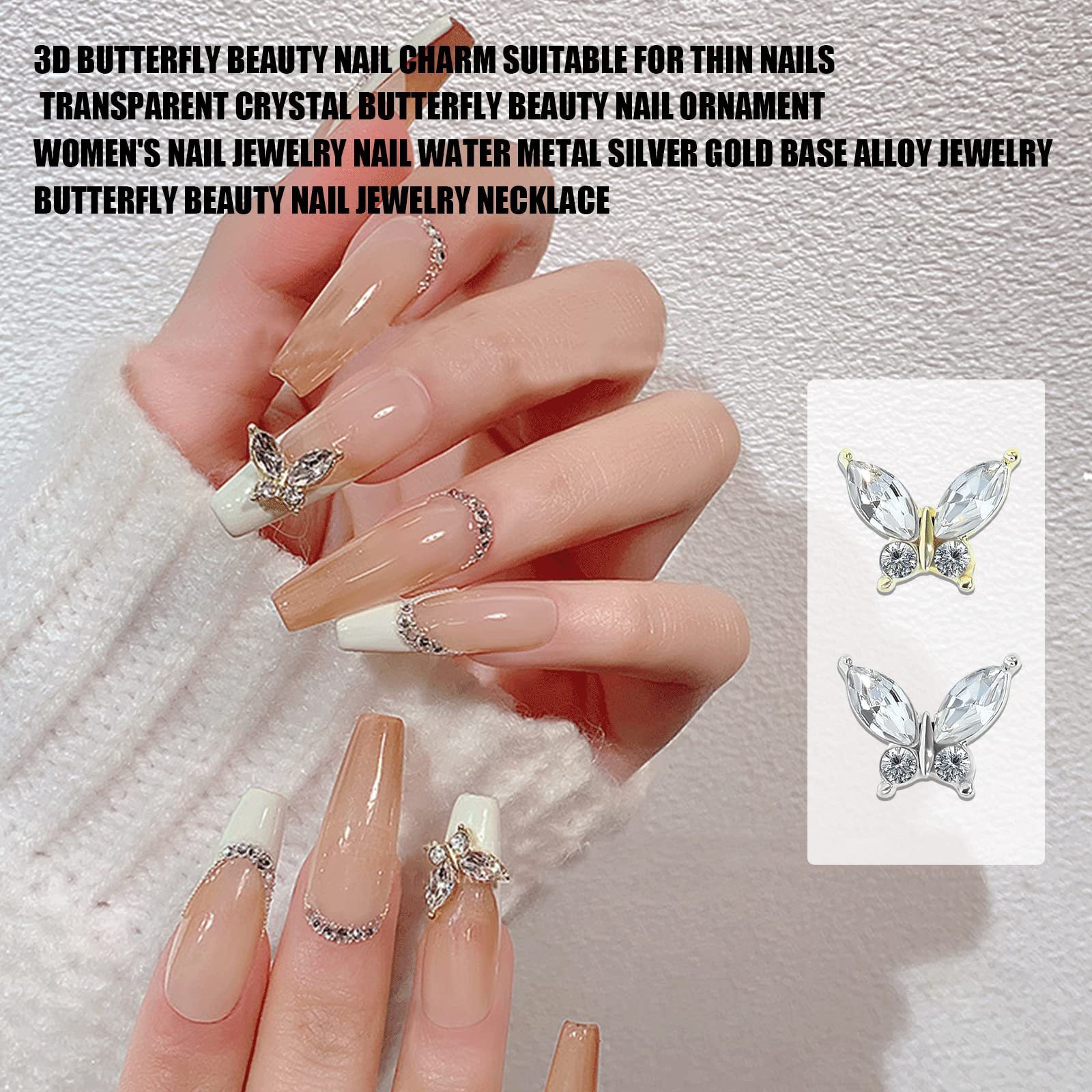 Метелики, Металеві 3D підвіски-метелики Золотисті та сріблясті, фото №5 Метелики, Металеві 3D підвіски-метелики Золотисті та сріблясті, фото №5