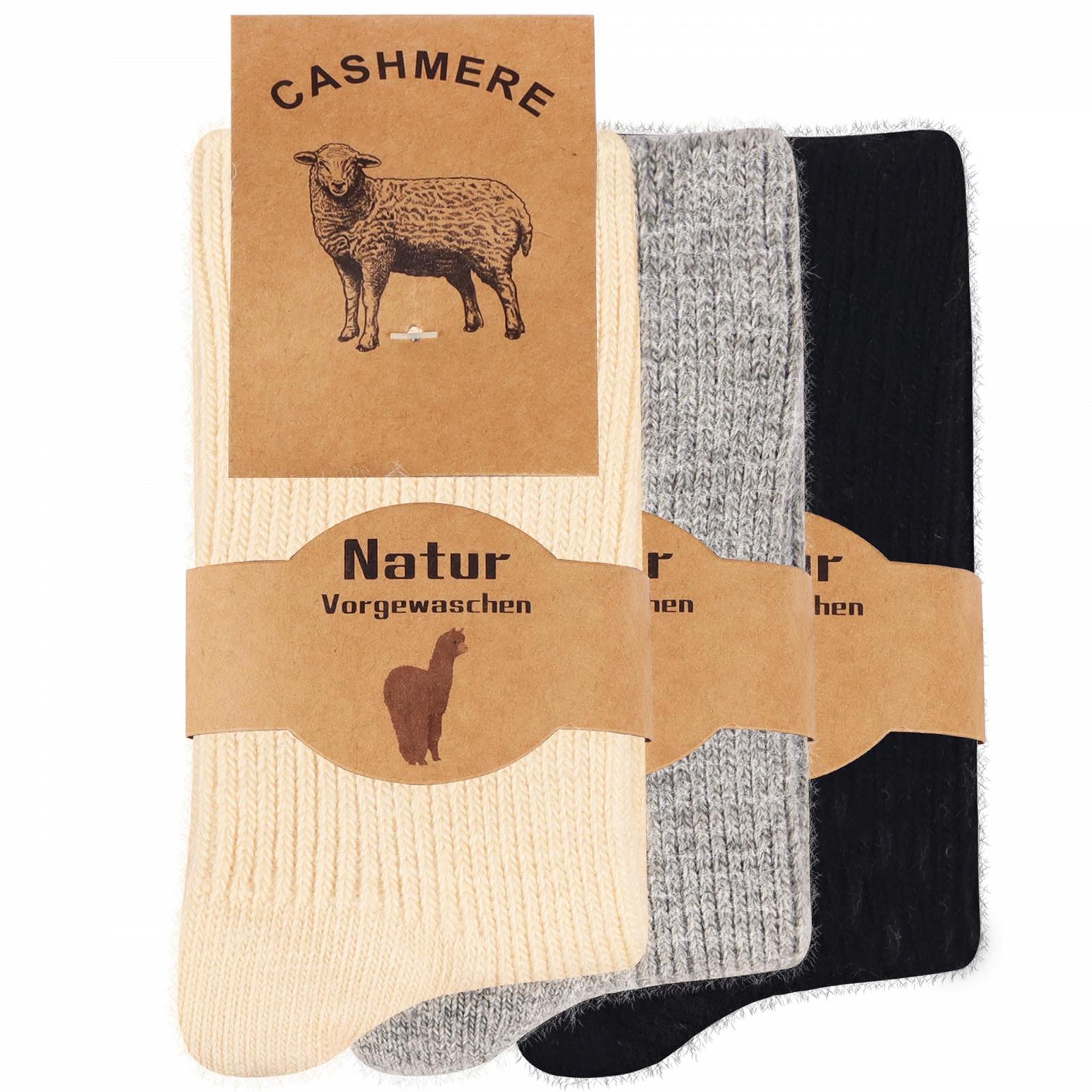 Женские кашемировые носки Jeasona, зимние теплые длинные термоноски, фото №1