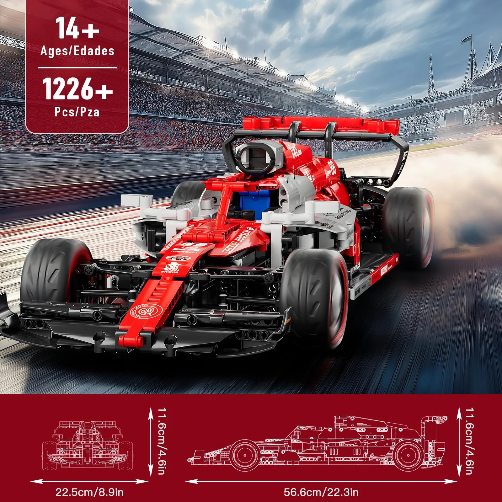 Конструктор Mould King Technology Формула 1 Гоночный Автомобиль на дистанционном управлении 13151 Характеристики Коллекционная игрушечная машинка для поклонников и взрослых, фото №2