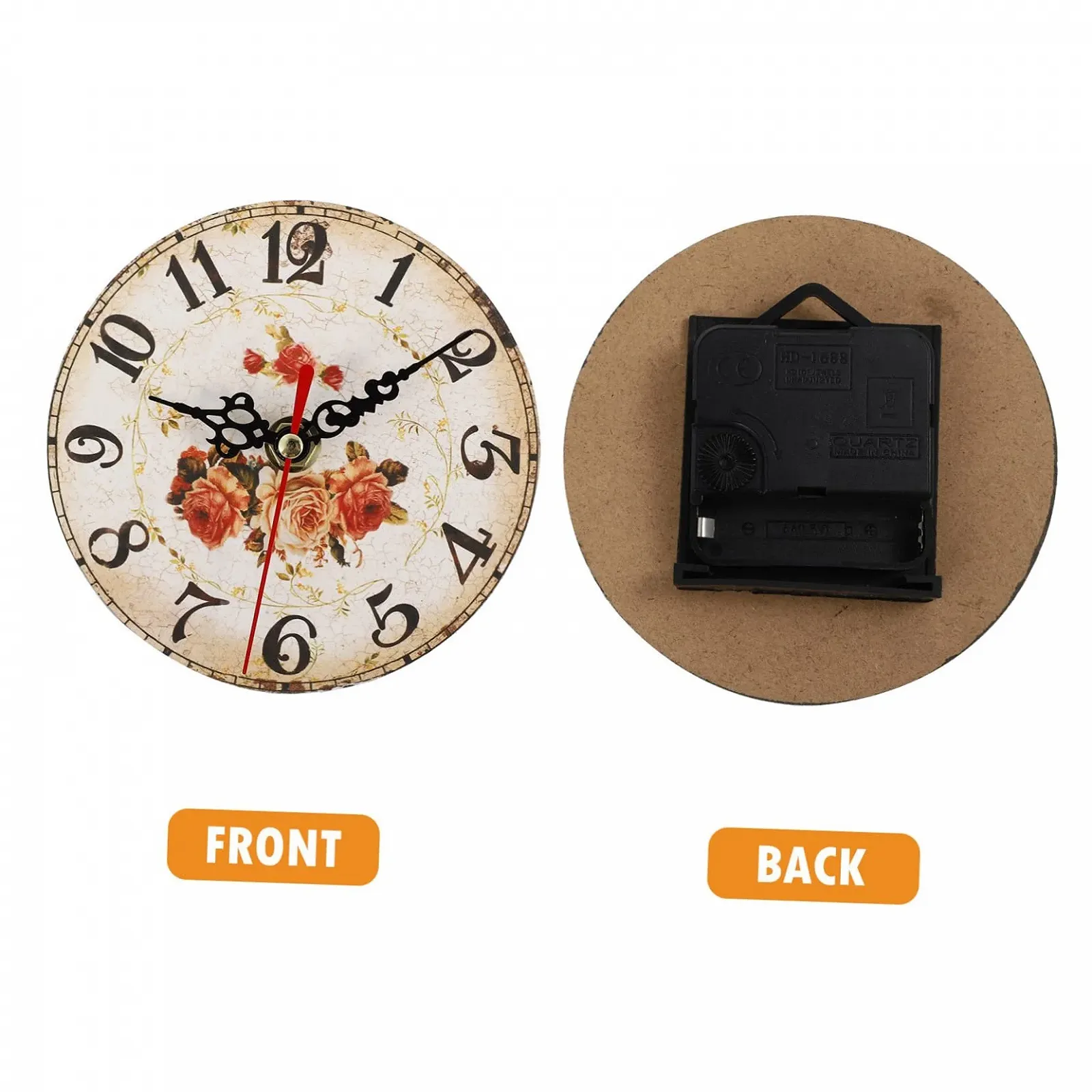 Годинник дерев'яний орнамент FUNOMOCYA, дерев'яний, прикраса для столу, фото №2 Годинник дерев'яний орнамент FUNOMOCYA, дерев'яний, прикраса для столу, фото №2