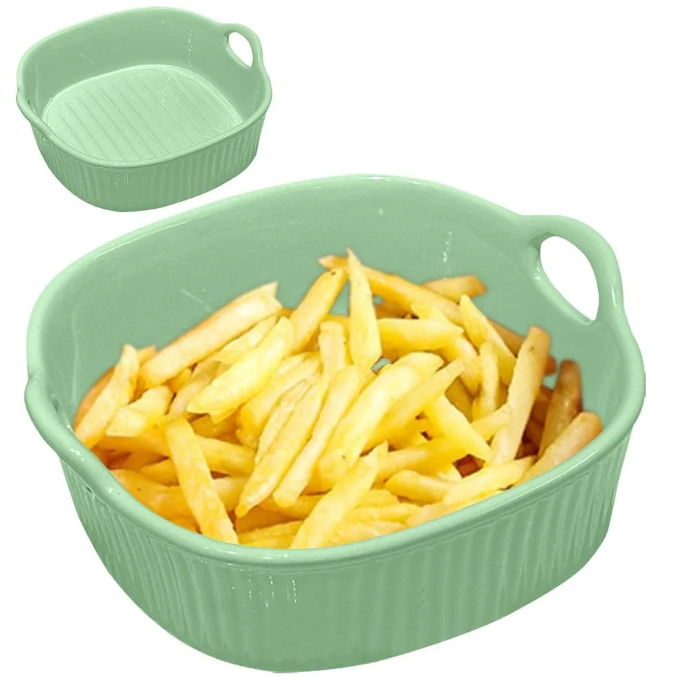 Форма для запекания квадратная керамическая 18.5 x 17 см 650 мл с ручками термостойкая, фото №1