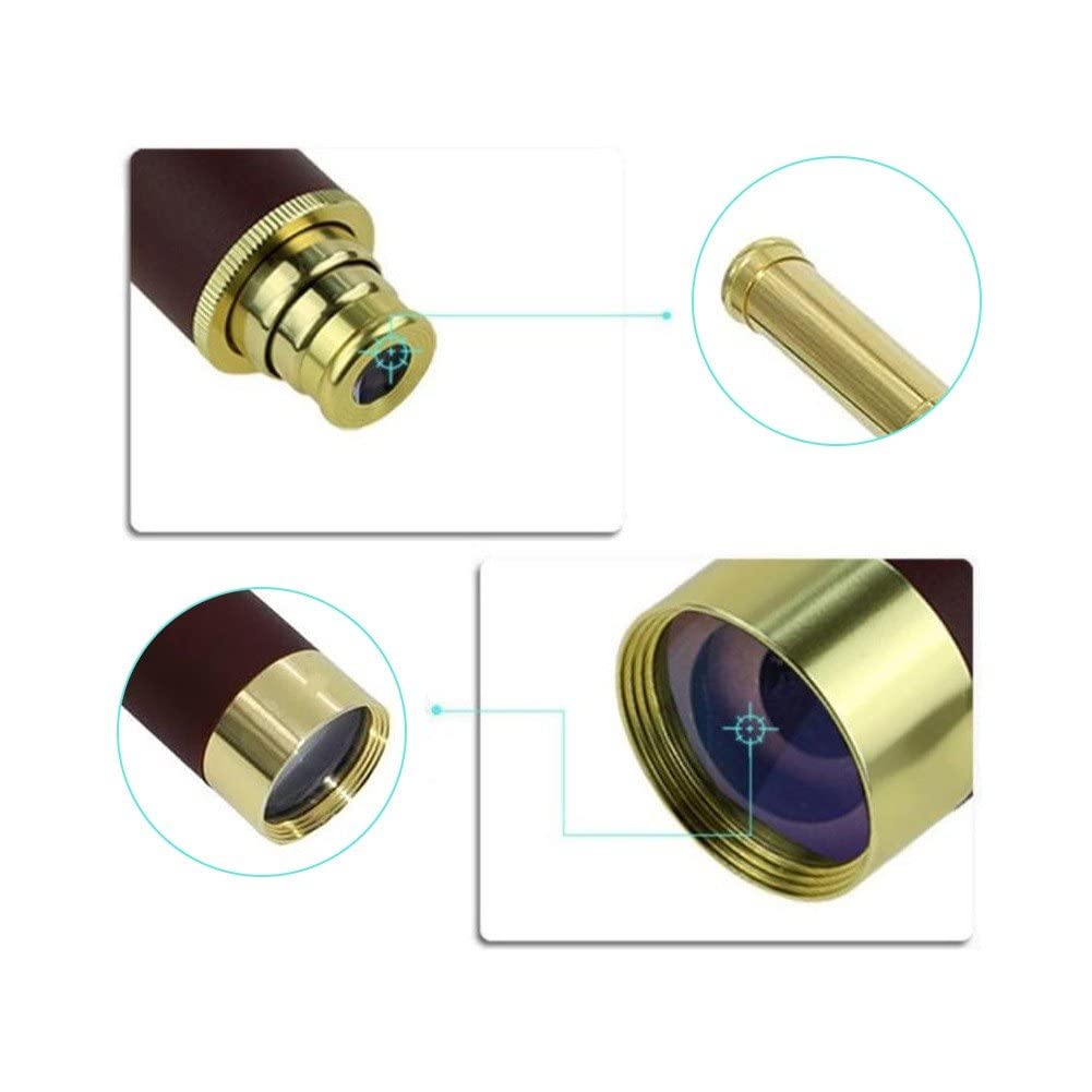 Монокуляр Retro Telescope Pirate Portable Pocket 4 Sections для навигации, парусного спорта, просмотра игр, фото №2