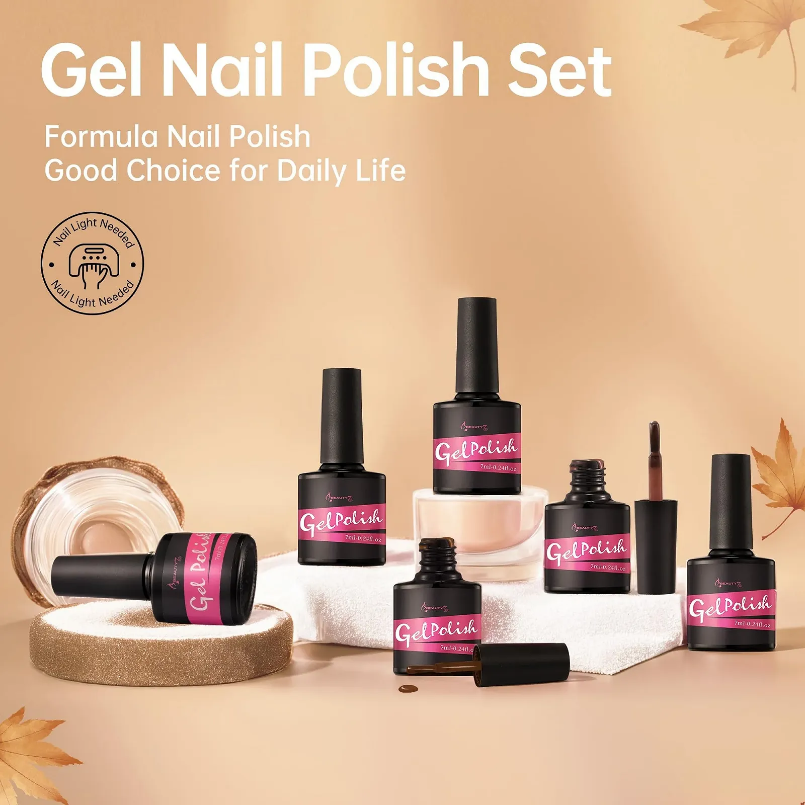 Гель-лак Beauty7 Macaron Прозрачный 6 цветов, фото №7