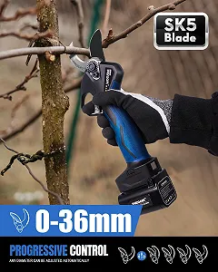 Секатор акумуляторний SWANSOFT PRU36 36 мм 16.8 В 900 Вт 4 Аг + 2 Аг synthetic.ua - Фото 1