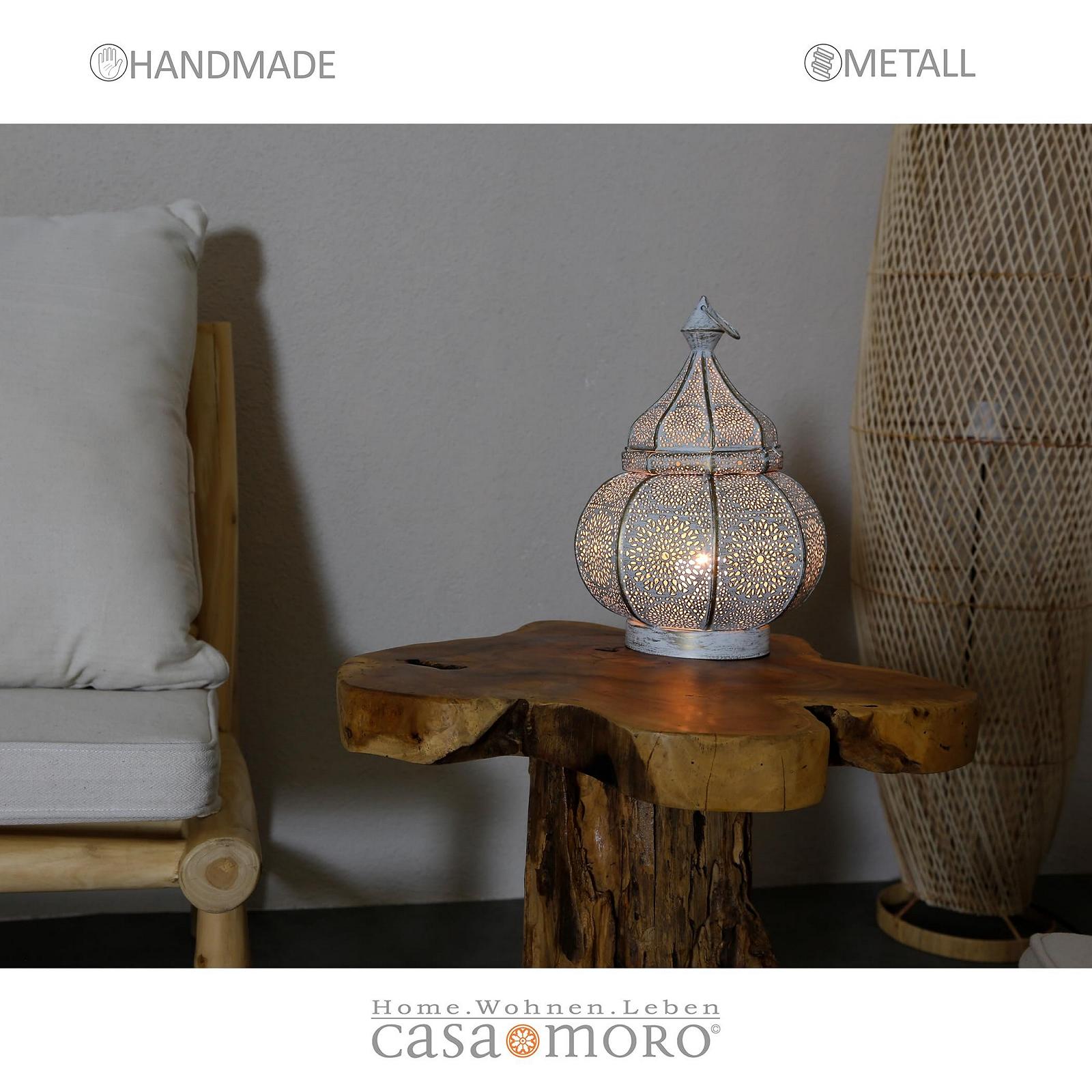 Настільна лампа Ramdan Lantern Метал 30 см Білий/Золотий Vintage Shabby Chic, фото №6