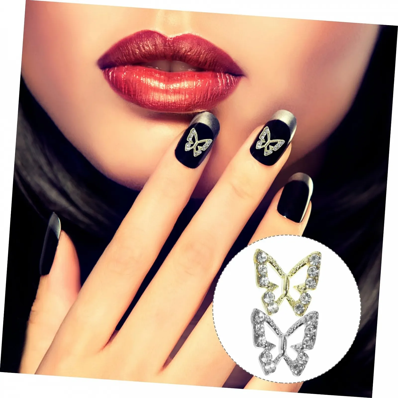 Стразы для ногтей Healeved, 40 шт., подвески-бабочки, фото №3