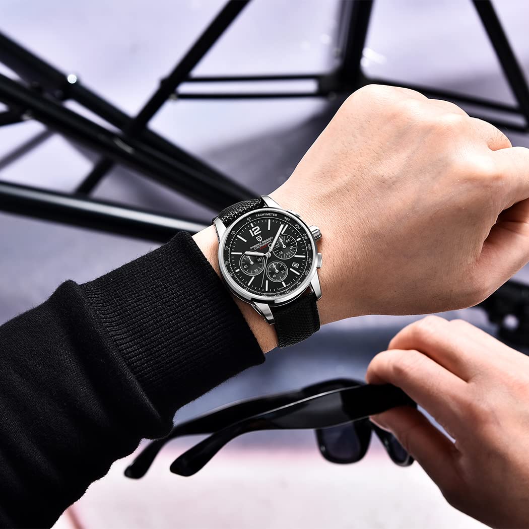 Чоловічий годинник Pagani Design Хронограф Аналоговий Кварц 100M Водонепроникний Нержавіюча сталь, фото №6