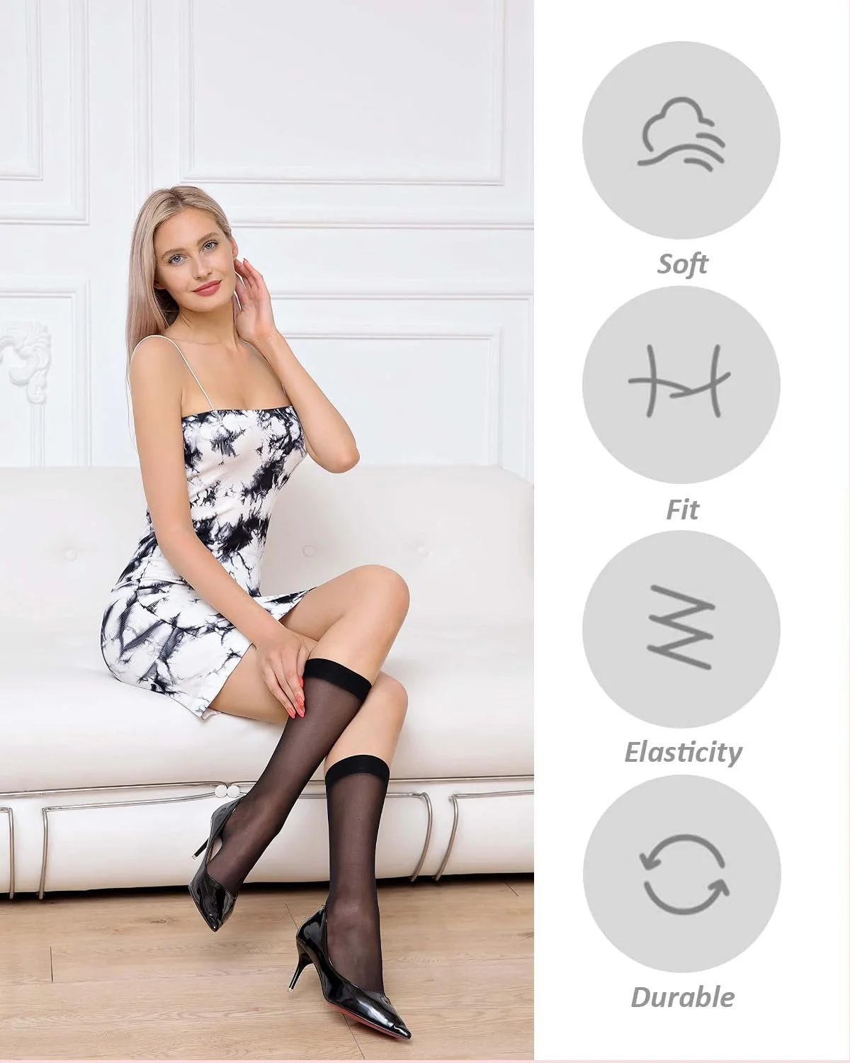 Панчохи нейлонові 4 пари Sheer Stockings 20D, фото №4