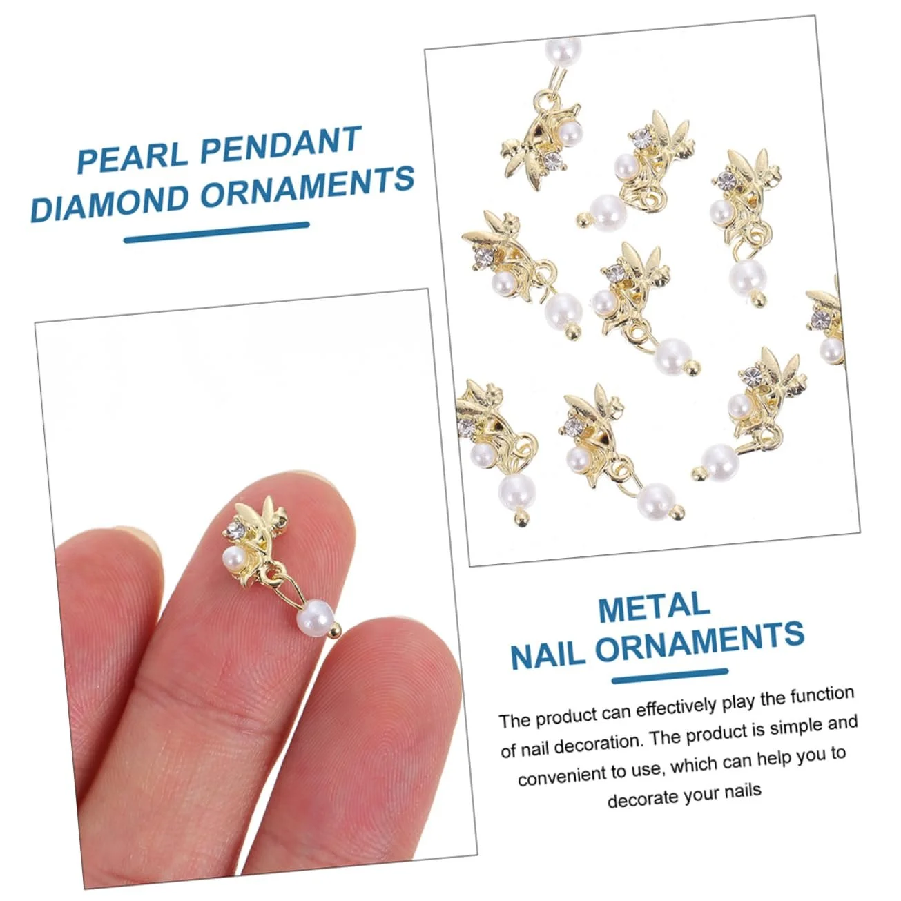 Украшение для ногтей WOONEKY 12 x DIY Стразы для ногтей Бусины из сплава с золотой окантовкой, фото №6