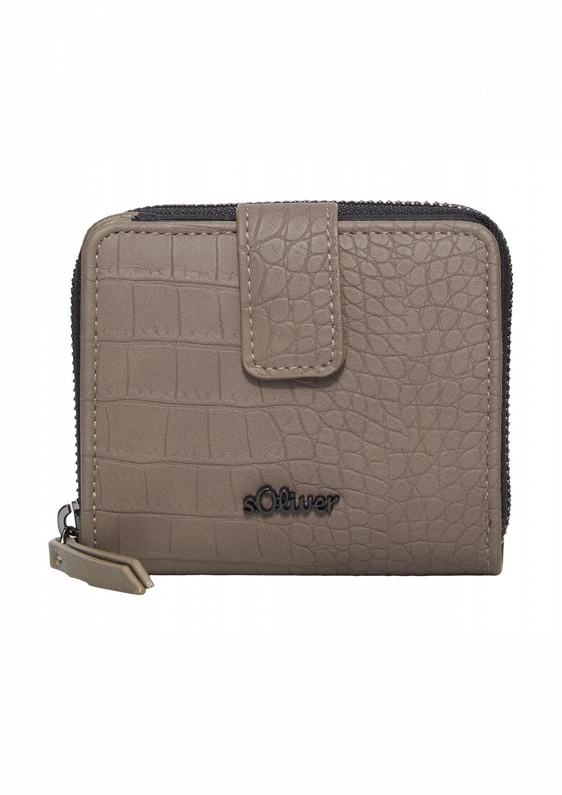 Кошелек s.Oliver со структурой крокодила Cognac 1 Cognac, фото №1