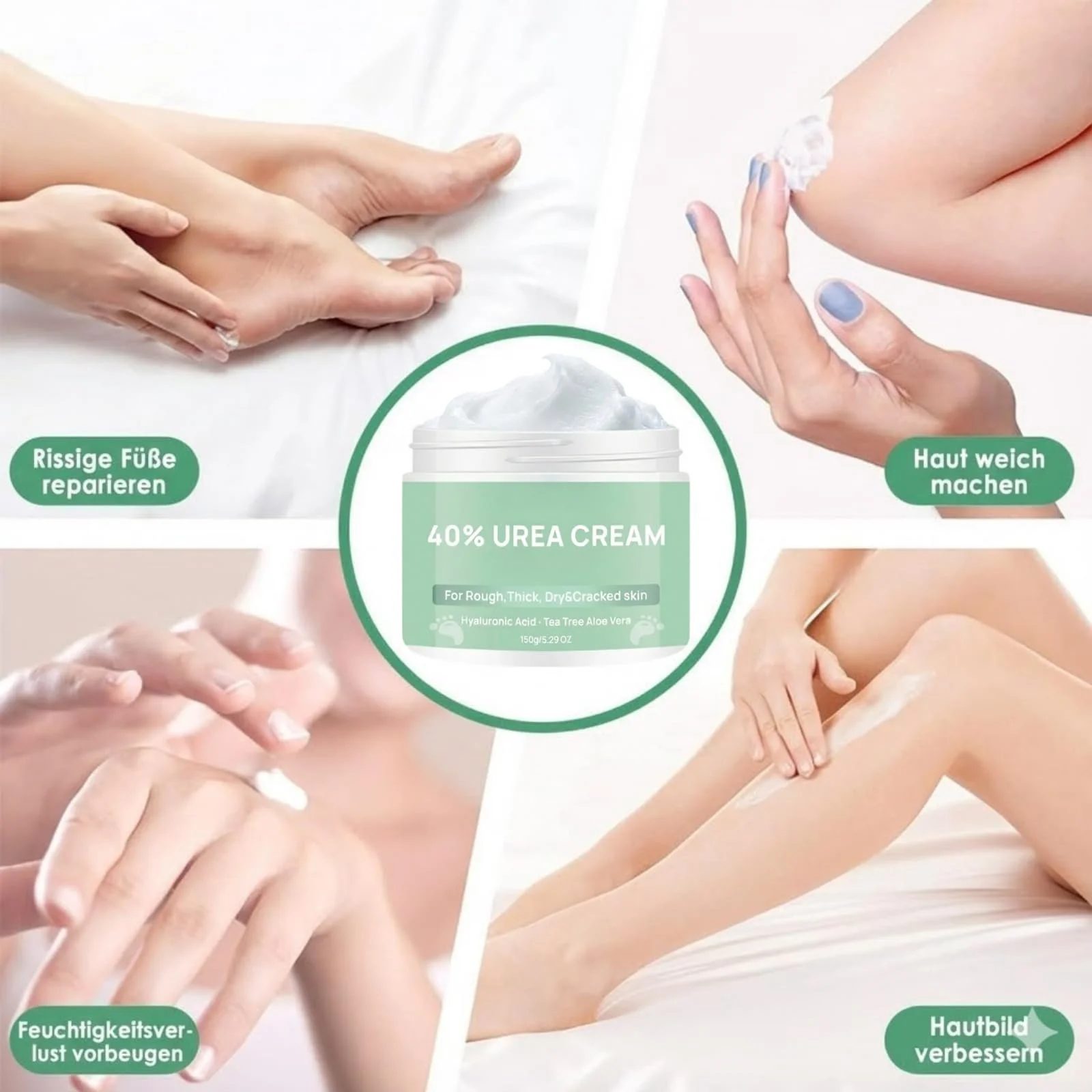 Крем для ног Urea 40 % для очень сухой кожи от мозолей и трещин для рук, пяток, локтей и коленей 150 г, фото №7