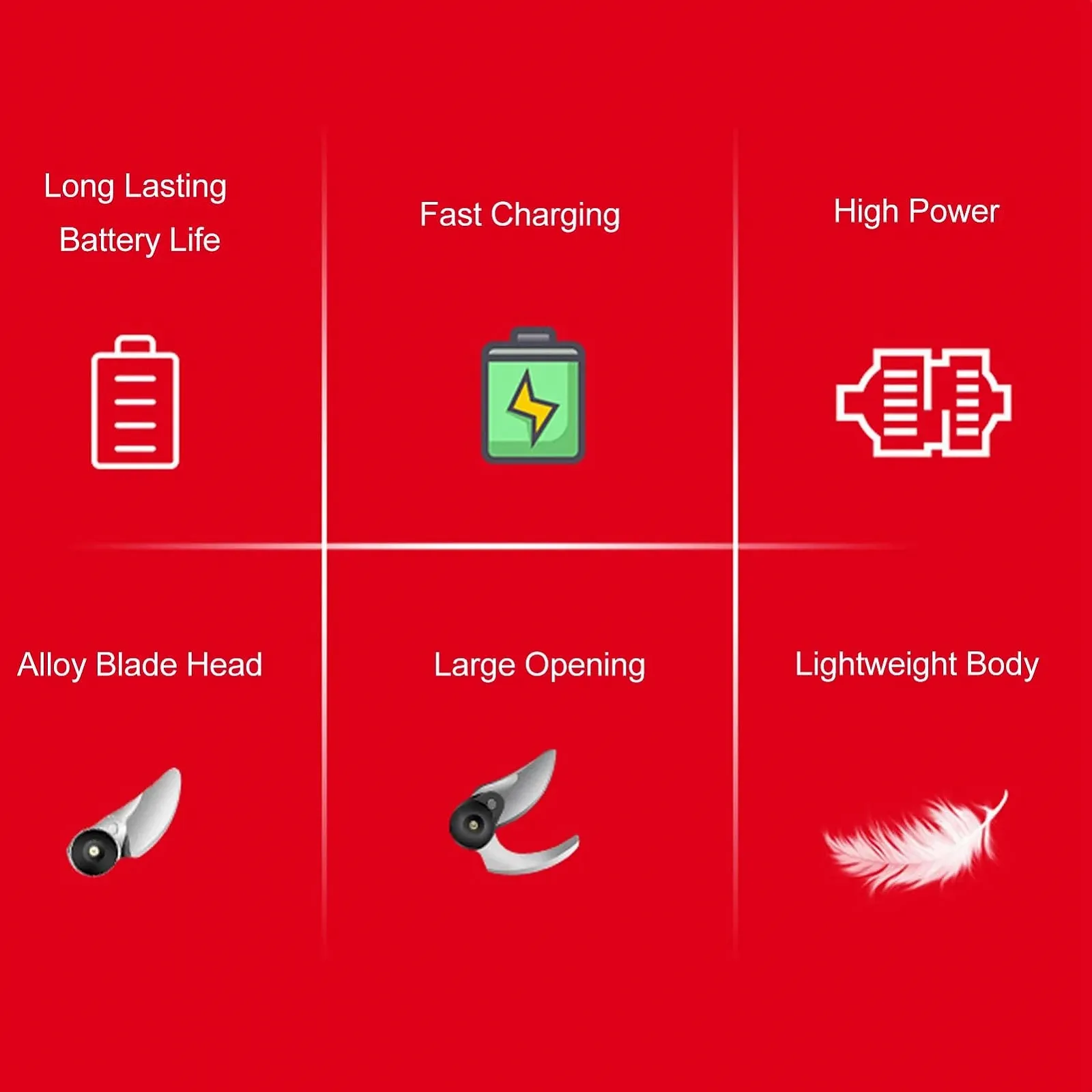 Електричний секатор Qcwwy Акумуляторний 7.2V для квіткових гілок Чорний, фото №9