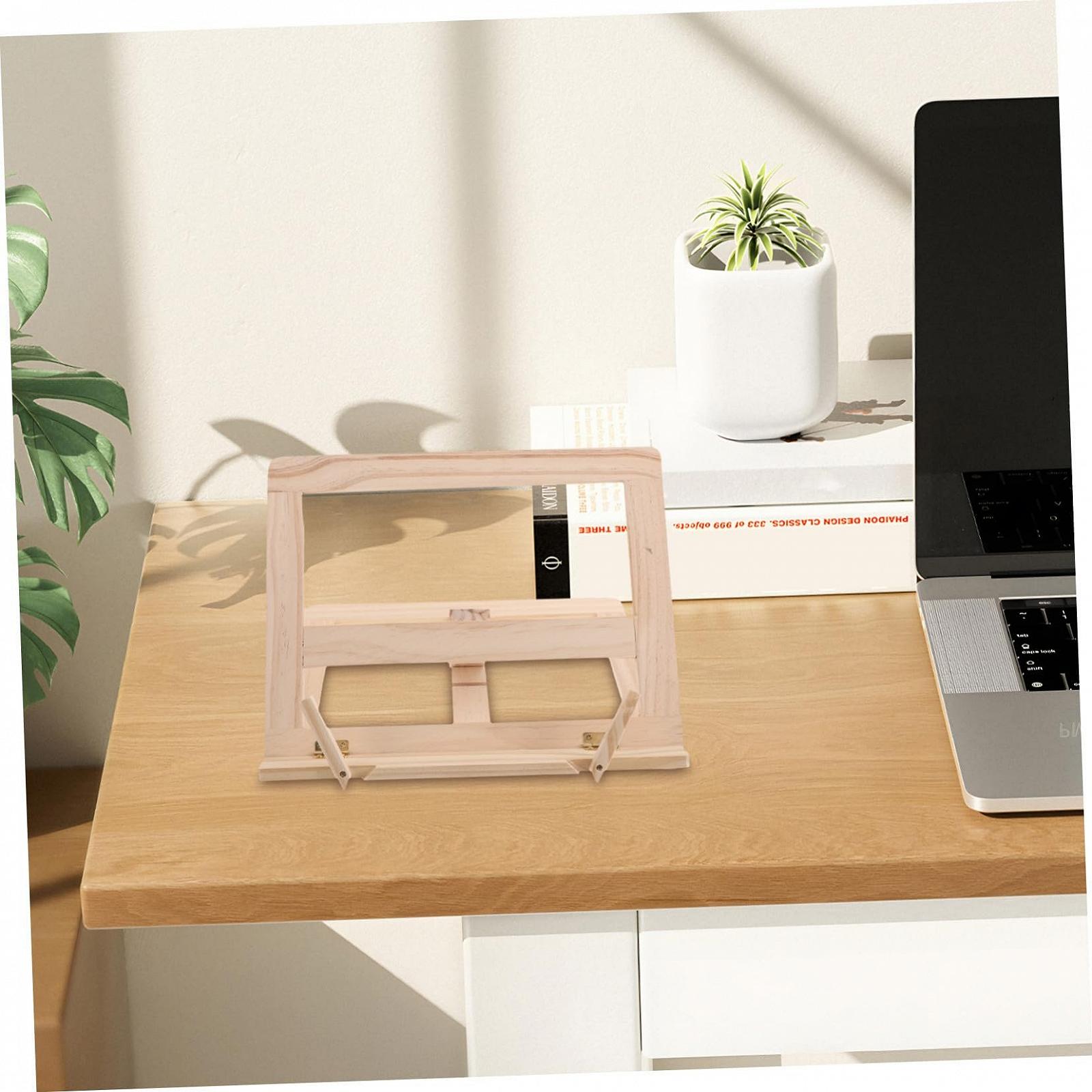 Деревянная подставка для ноутбука регулируемая, фото №5