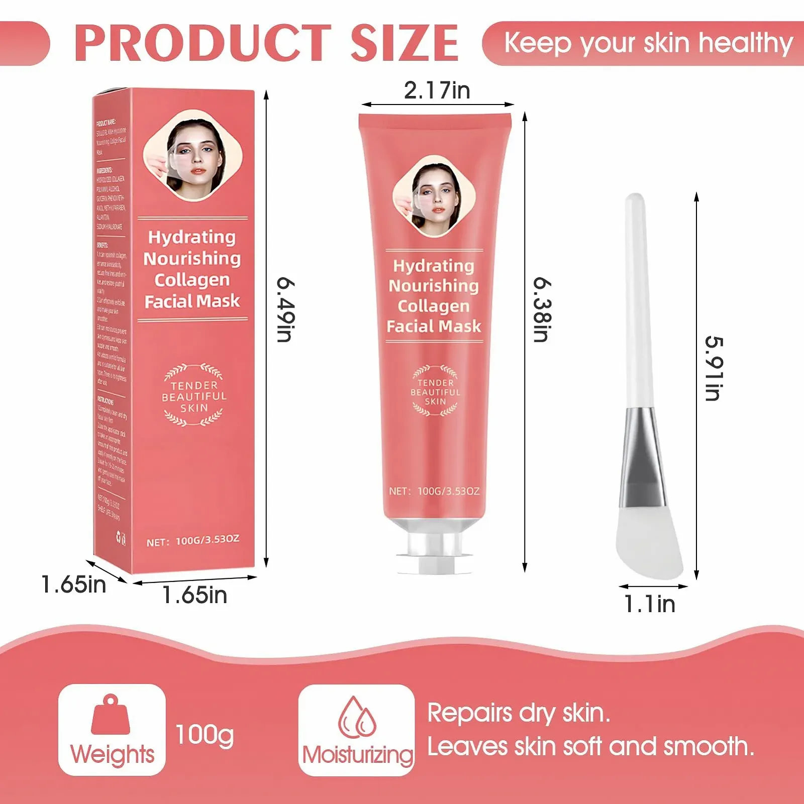 Маска для обличчя Allony Collagen Night, нічна маска-пілінг з колагеном, фото №5 Маска для обличчя Allony Collagen Night, нічна маска-пілінг з колагеном, фото №5