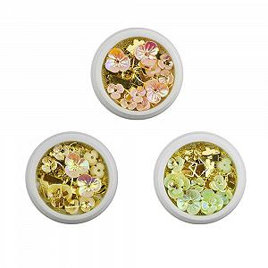 3D Декор для ногтей Цветок Розовая ракушка Стальные шарики Заклепки для ногтей - Фото 1