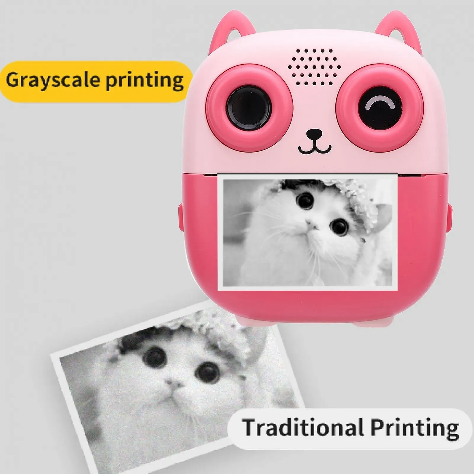 Детский фотоаппарат мгновенной печати 48MP 1080P 2.4" Pink, фото №3