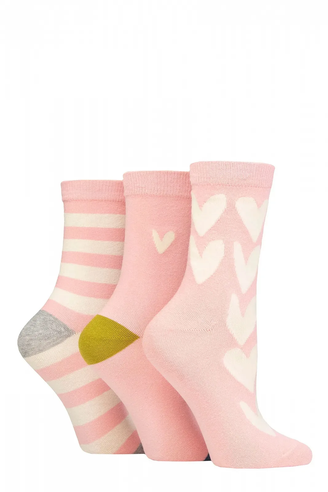 Носки Caroline Gardner Женские узорчатые хлопковые, Набор 3 пары, All about hearts розовый, фото №1 Носки Caroline Gardner Женские узорчатые хлопковые, Набор 3 пары, All about hearts розовый, фото №1