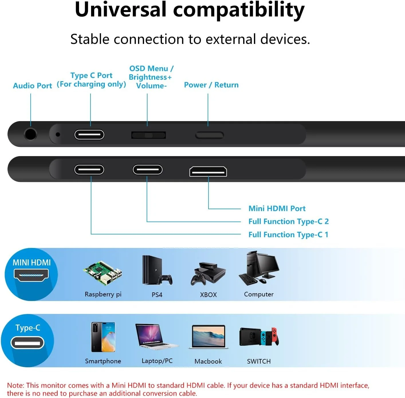 Монитор сенсорный портативный 15.6" Pisichen HD-156 Full HD IPS 60 Гц, фото №6 Монитор сенсорный портативный 15.6" Pisichen HD-156 Full HD IPS 60 Гц, фото №6