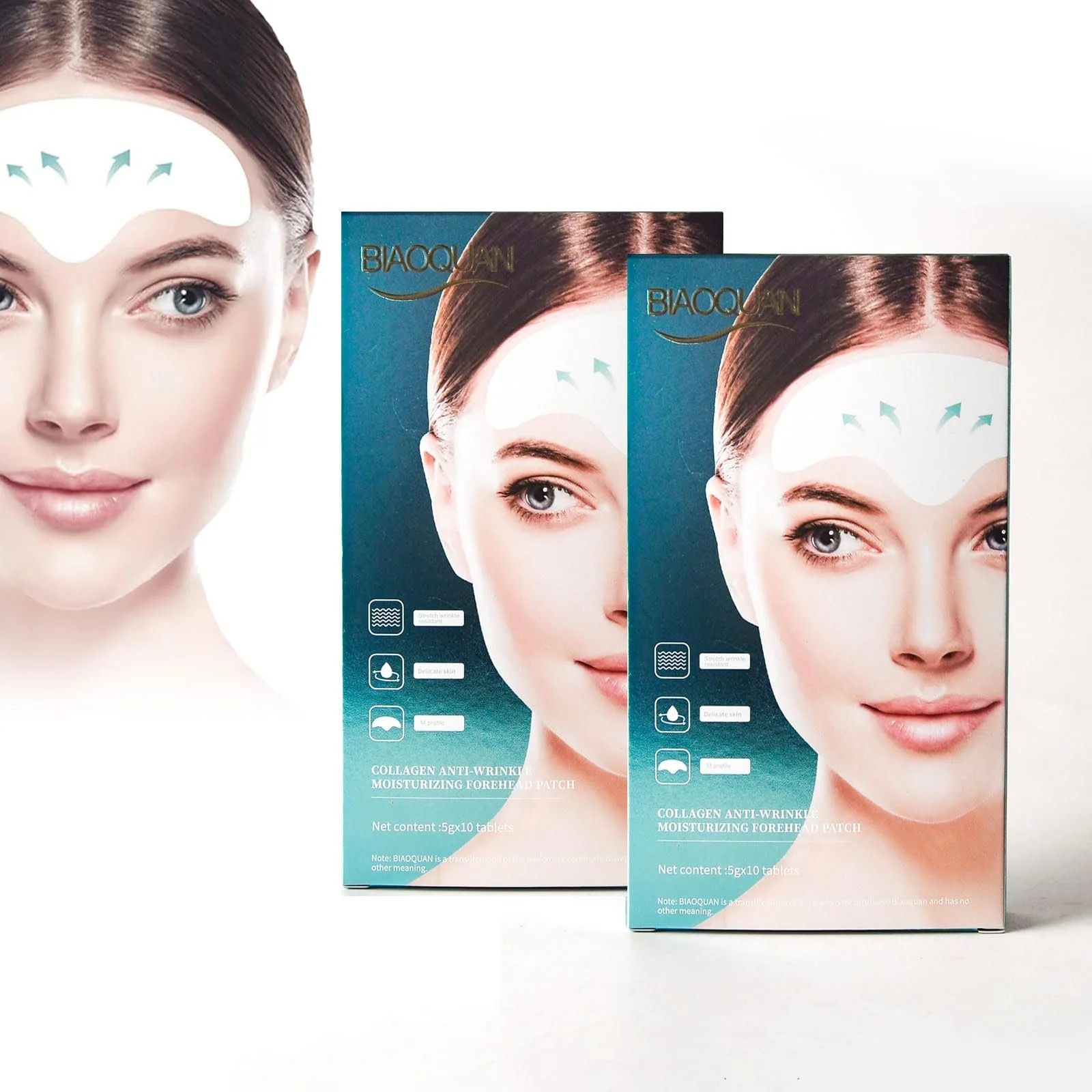 Пластирі Shefave для розгладження зморшок на лобі, 20 шт, гідрогелеві, фото №1