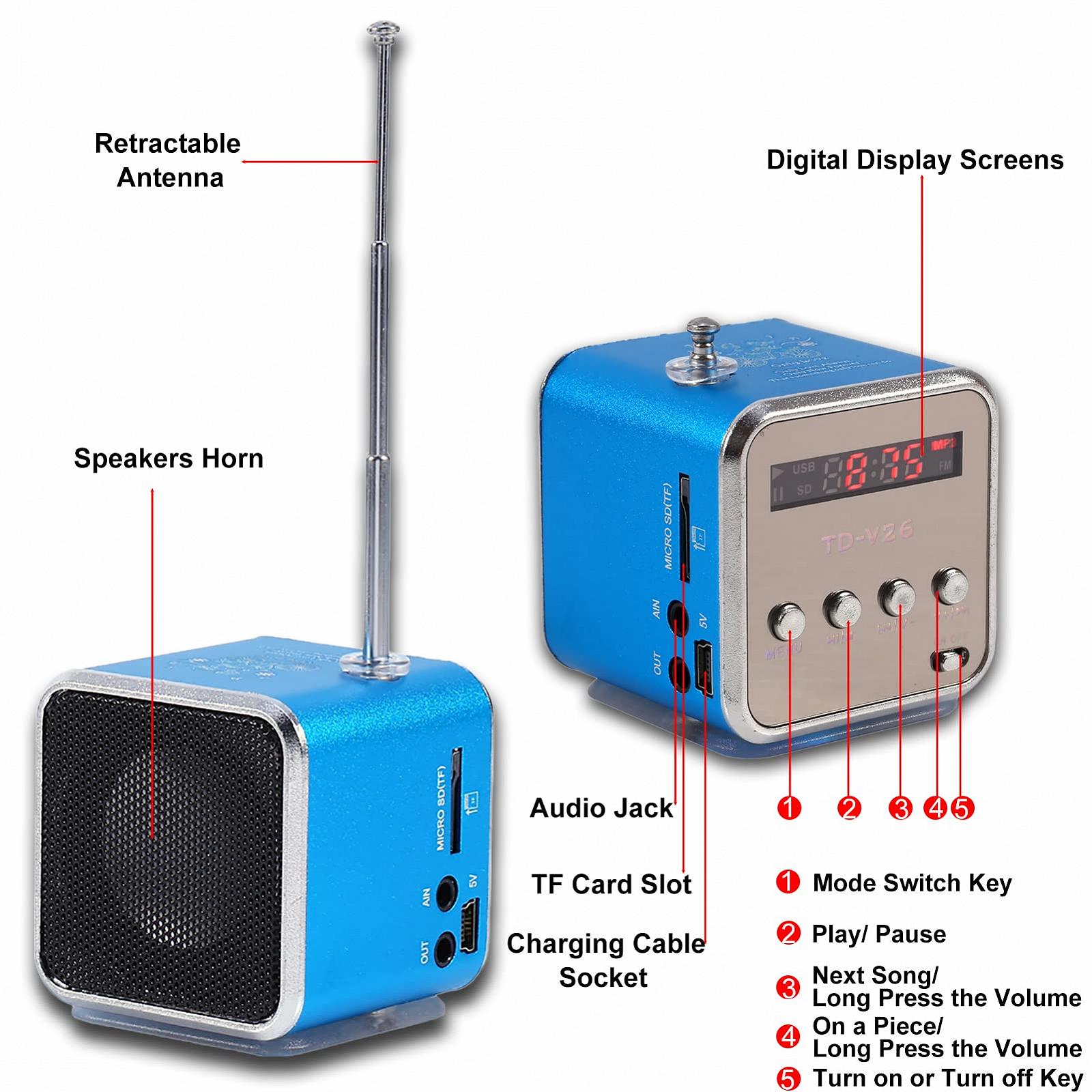 Портативна колонка Lazmin Переносний FM Радіо MP3-програвач, фото №4