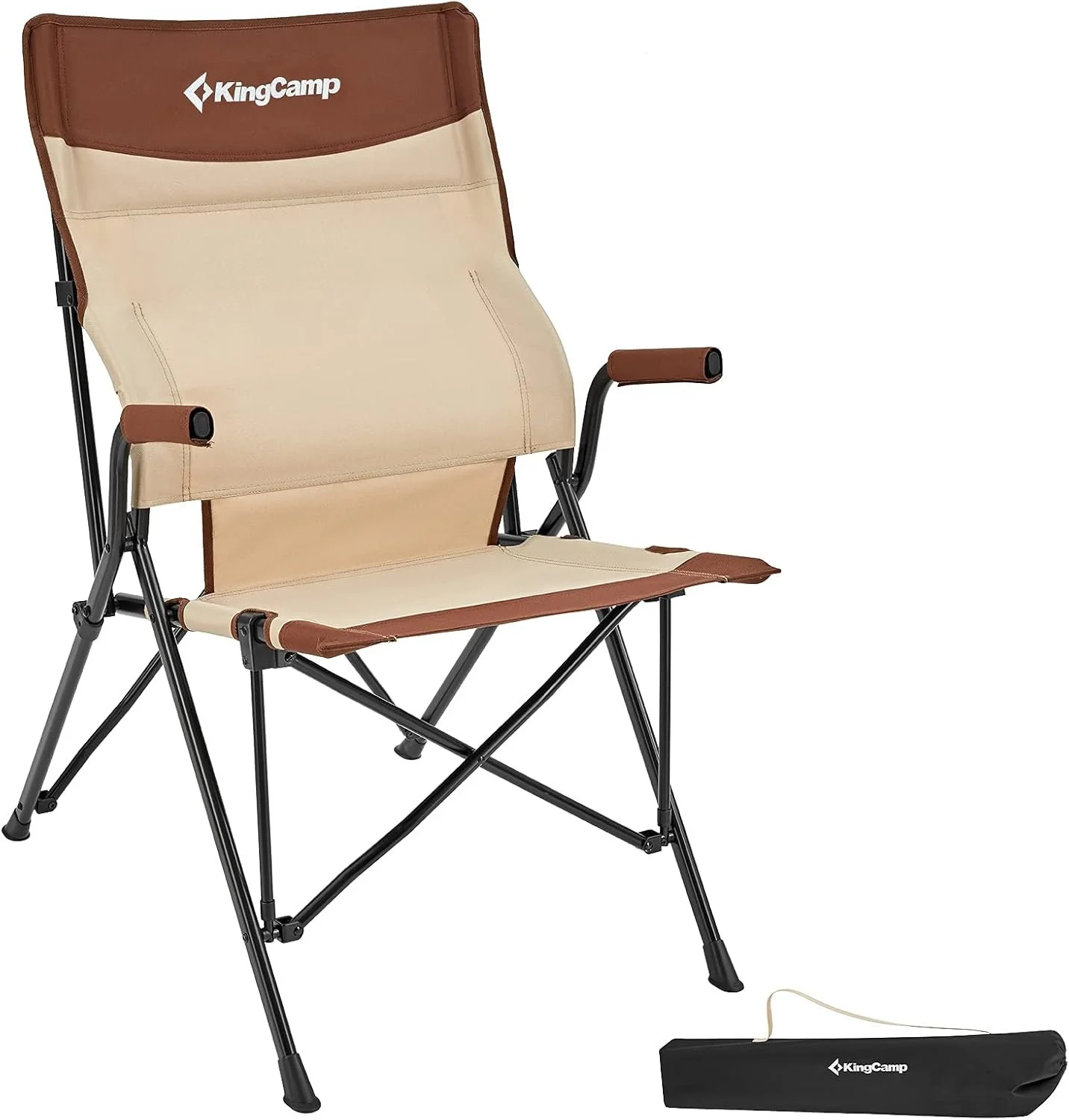 Раскладное кресло KingCamp / до 136 кг / Коричнево-бежевый, фото №9 Раскладное кресло KingCamp / до 136 кг / Коричнево-бежевый, фото №9