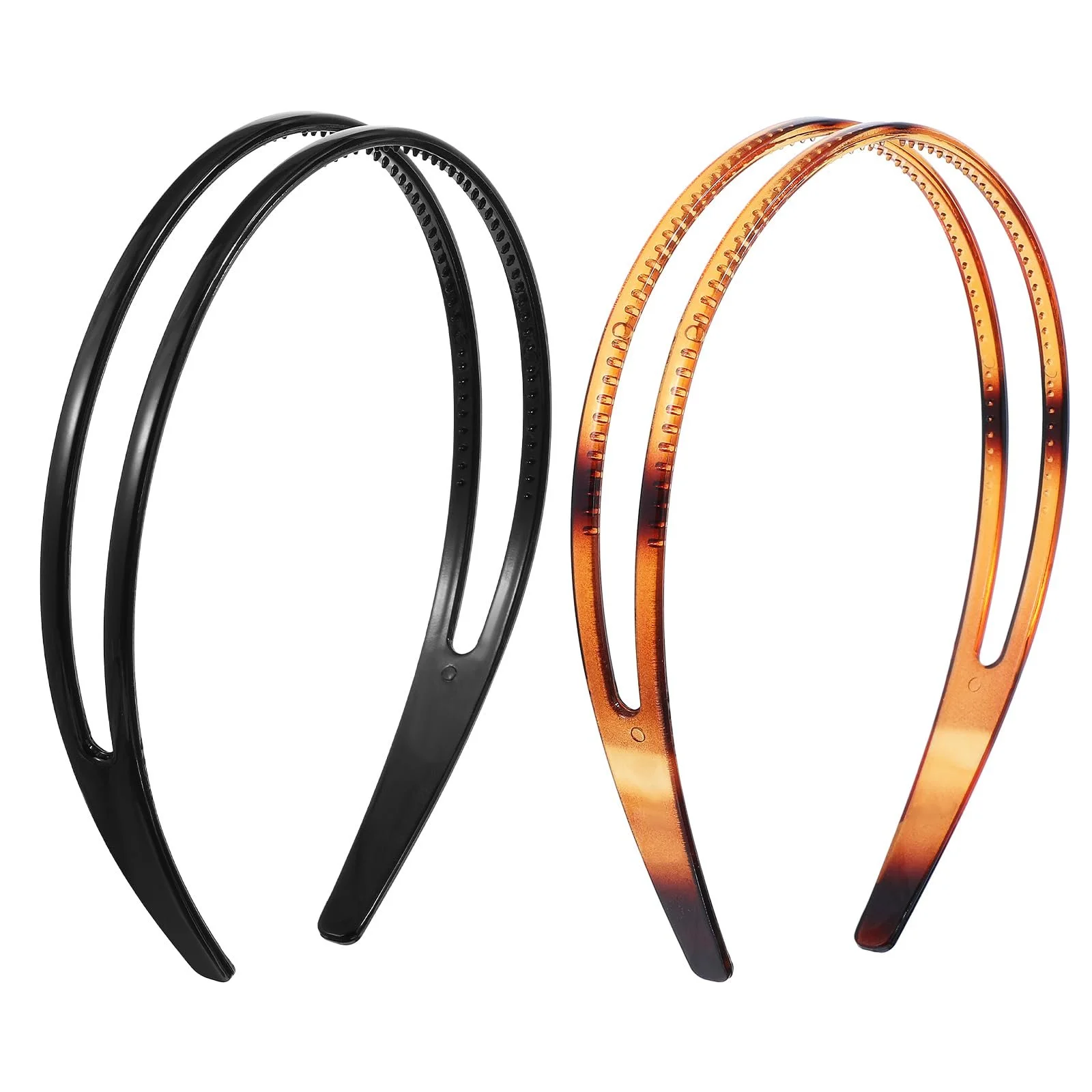 Обруч TIESOME Пластиковий Подвійний Чорний + Коричневий, фото №1 Обруч TIESOME Пластиковий Подвійний Чорний + Коричневий, фото №1