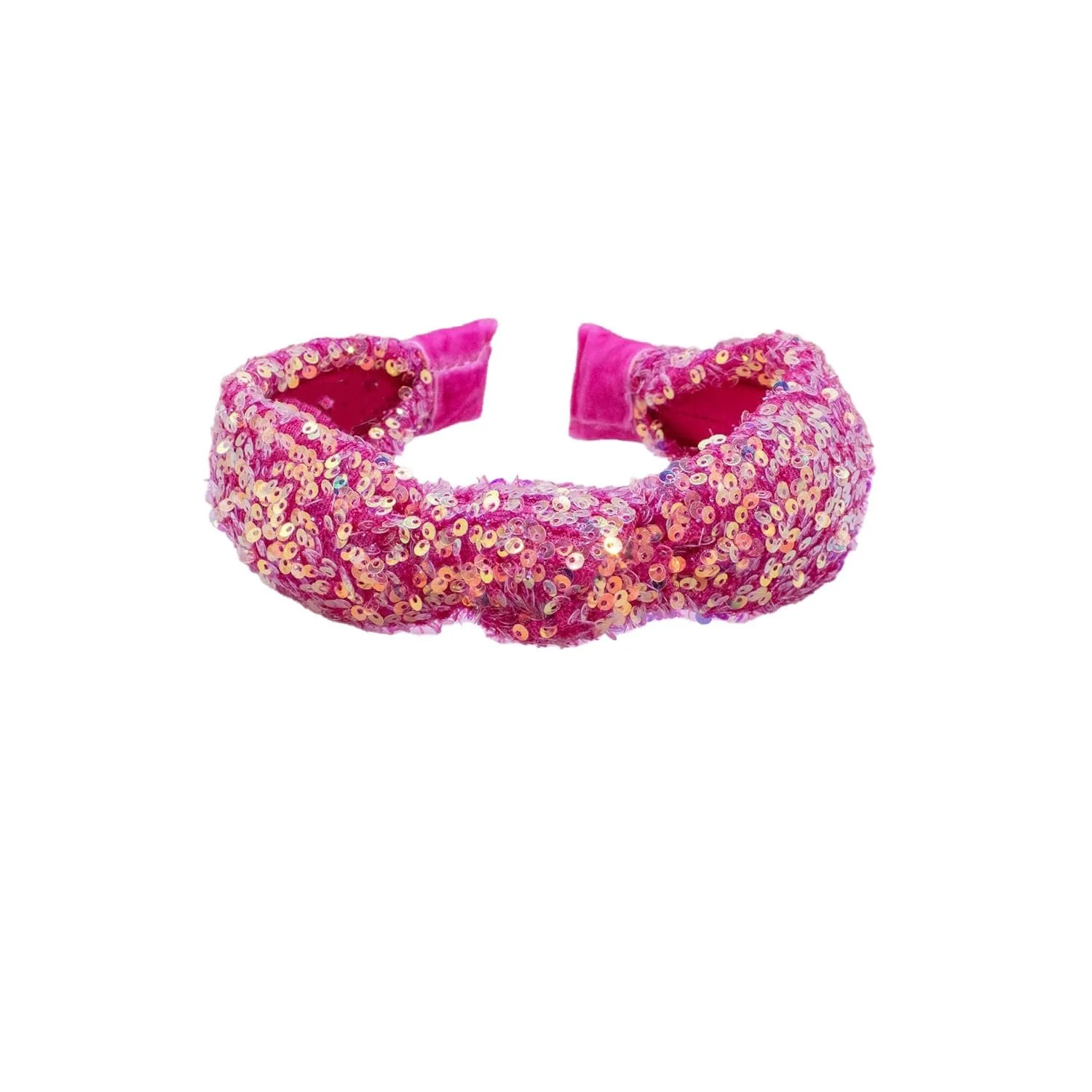 Обруч Рожевий Блискучий для Дівчат та Жінок, фото №1
