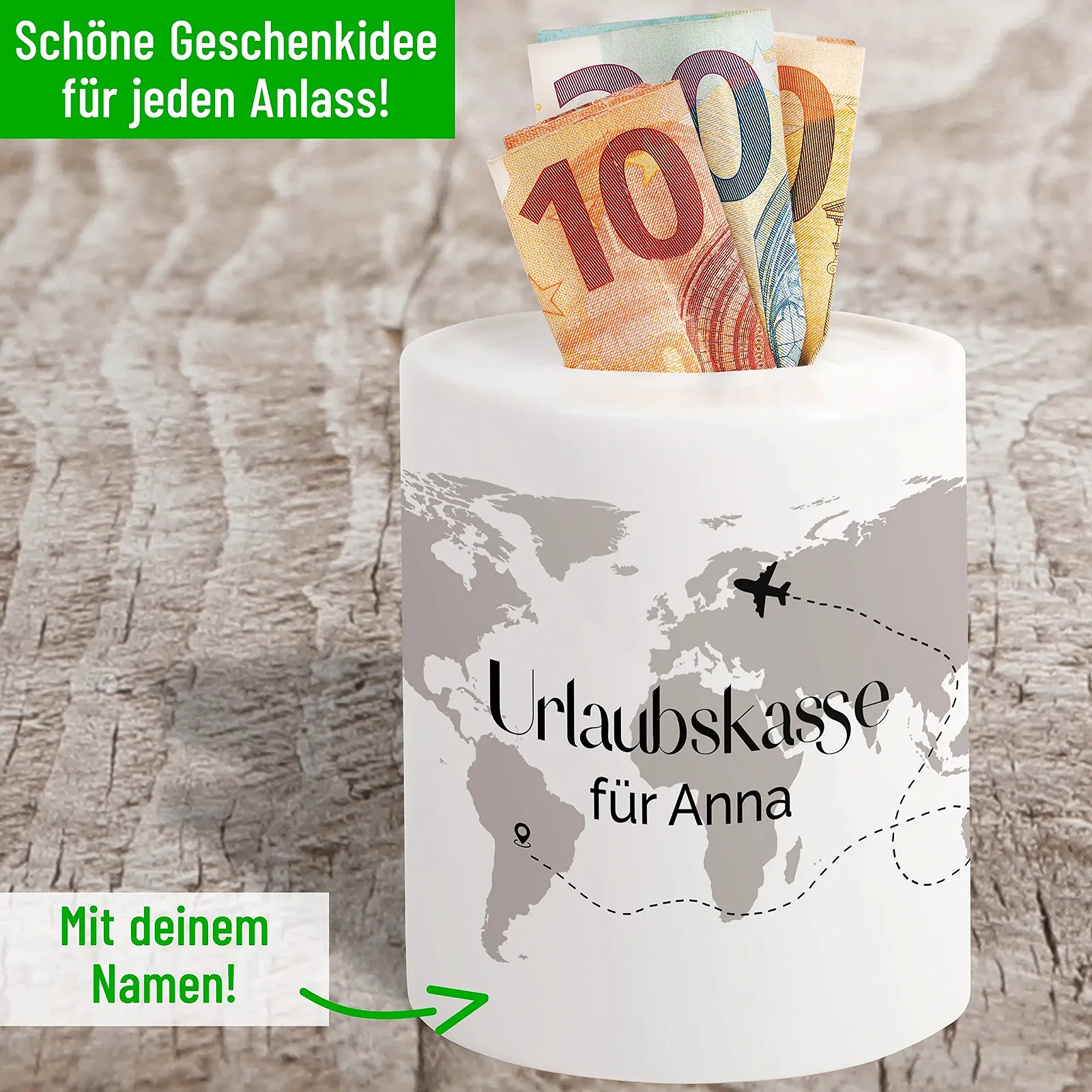 Скарбничка Holiday Fund World Map Керамічна, фото №2