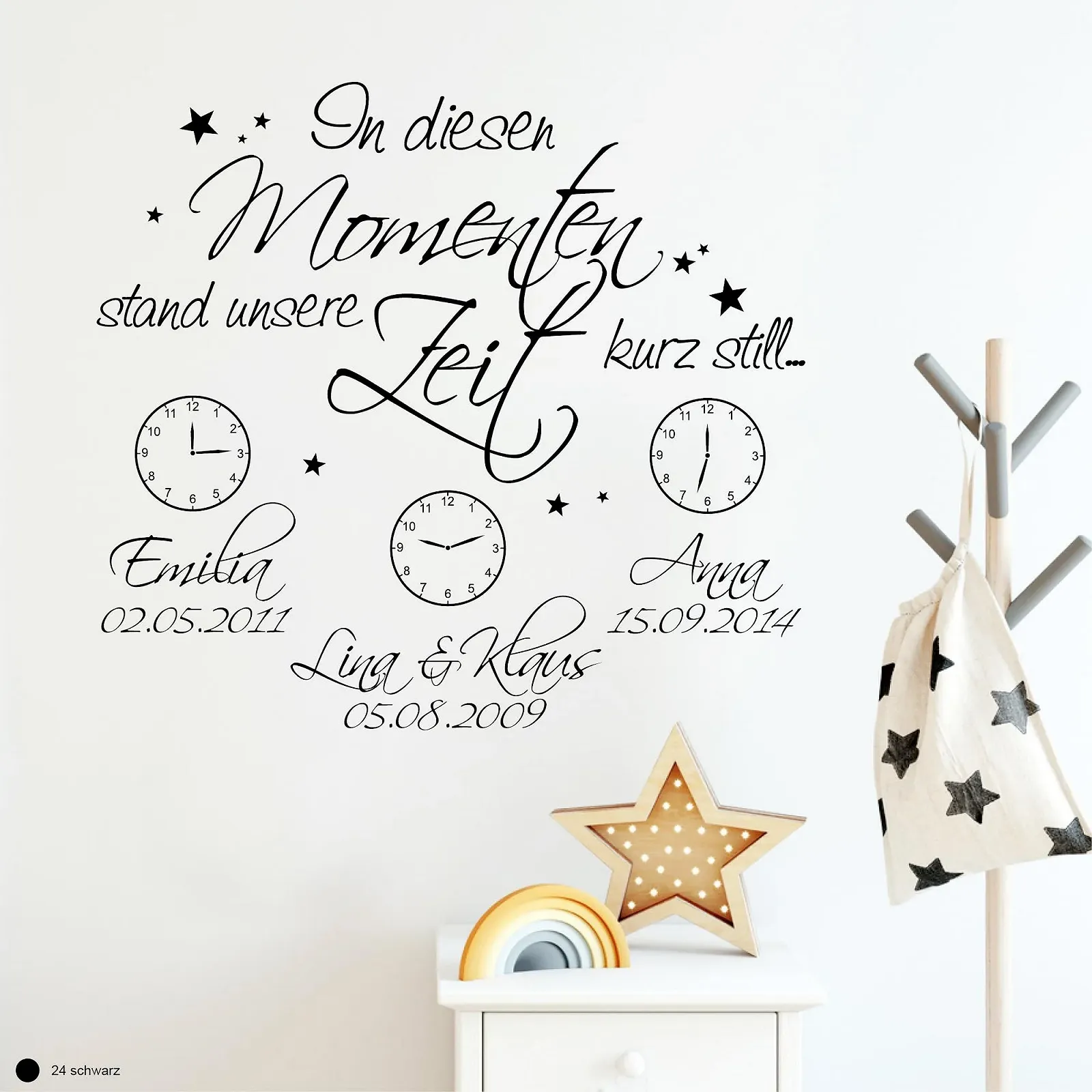 Наклейка на стену Loft "In this moment still our time" 54 цвета 3 размера, фото №1