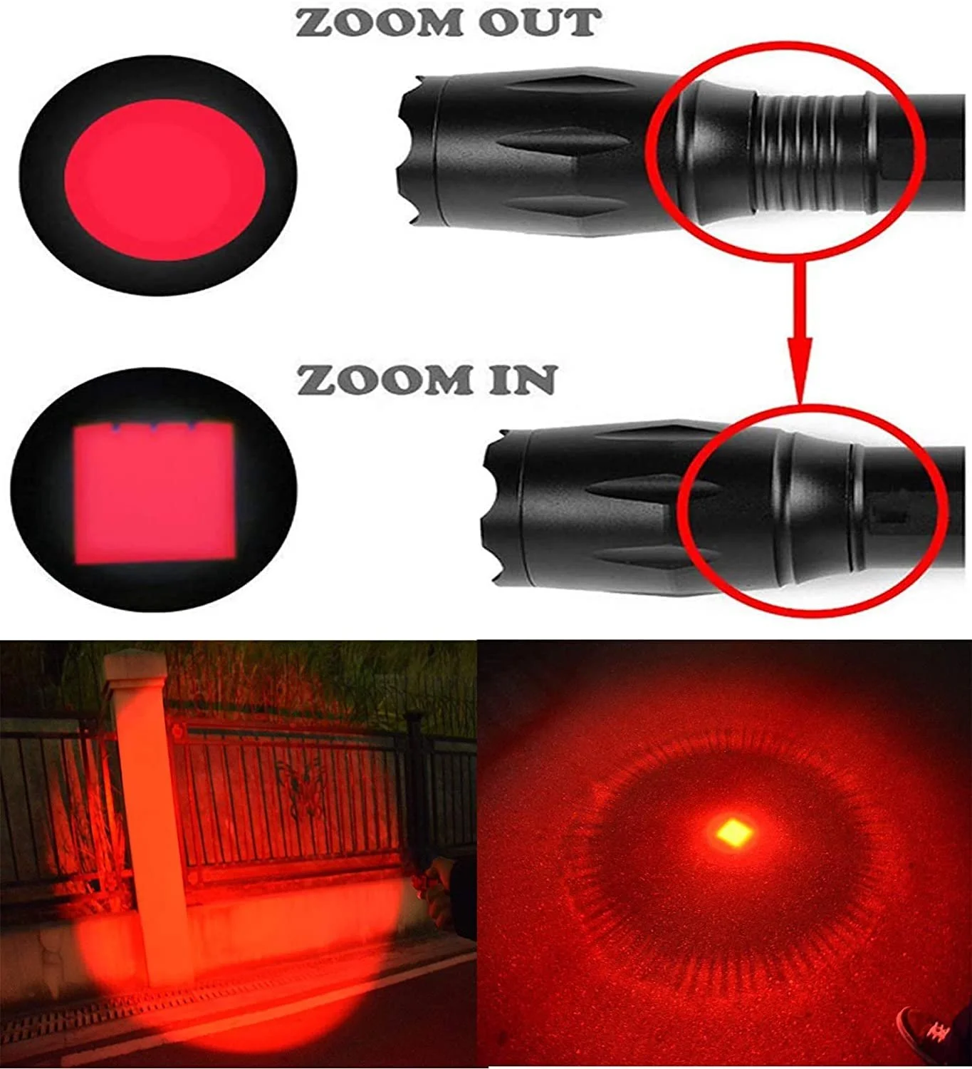 Ліхтарик L'lysColors 4 в 1 LED, багатофункціональний з регульованим фокусом, водонепроникний, фото №7