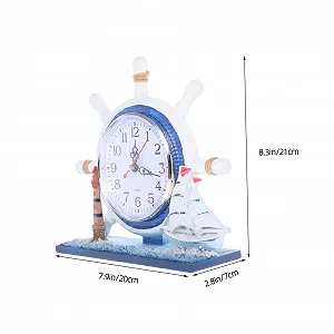 Настольные часы MUCKLILY Nautical Silent, винтажный будильник с маяком и штурвалом для прибрежного декора цена на synthetic.ua - Фото 1 Настольные часы MUCKLILY Nautical Silent, винтажный будильник с маяком и штурвалом для прибрежного декора synthetic.ua - Фото 1