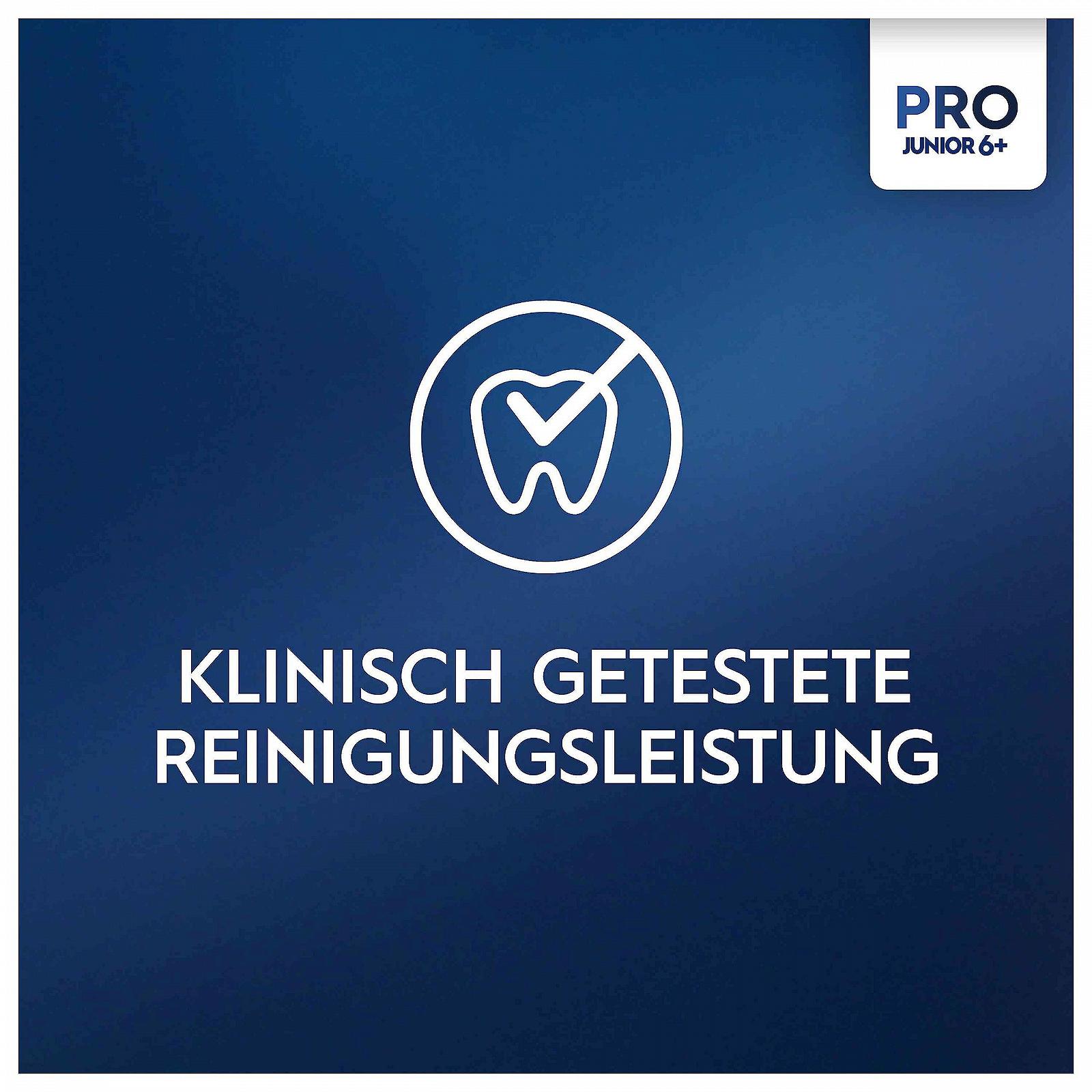 Зубна щітка електрична Oral-B Pro Junior для дітей від 6 років, з датчиком тиску, 3 режими чищення, включаючи делікатний, м'яка щетина та таймер, фіолетова, фото №10